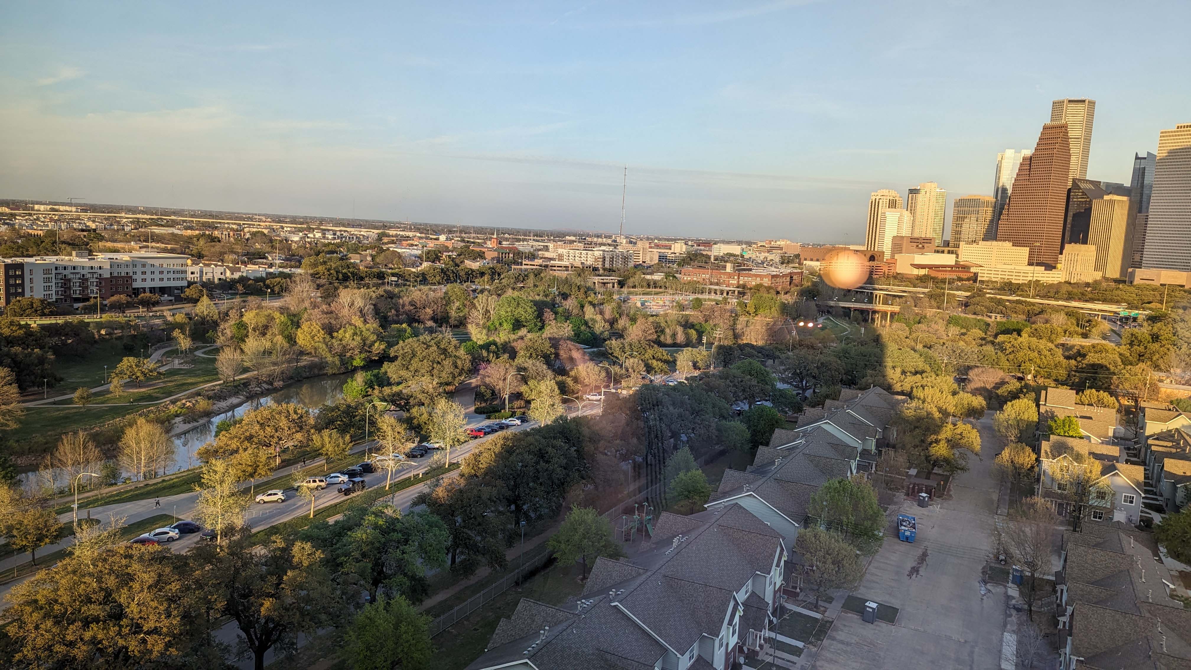 Thompson Houston guestroom bedroom bayou view day Thompson Houston guestroom bedroom bayou view day