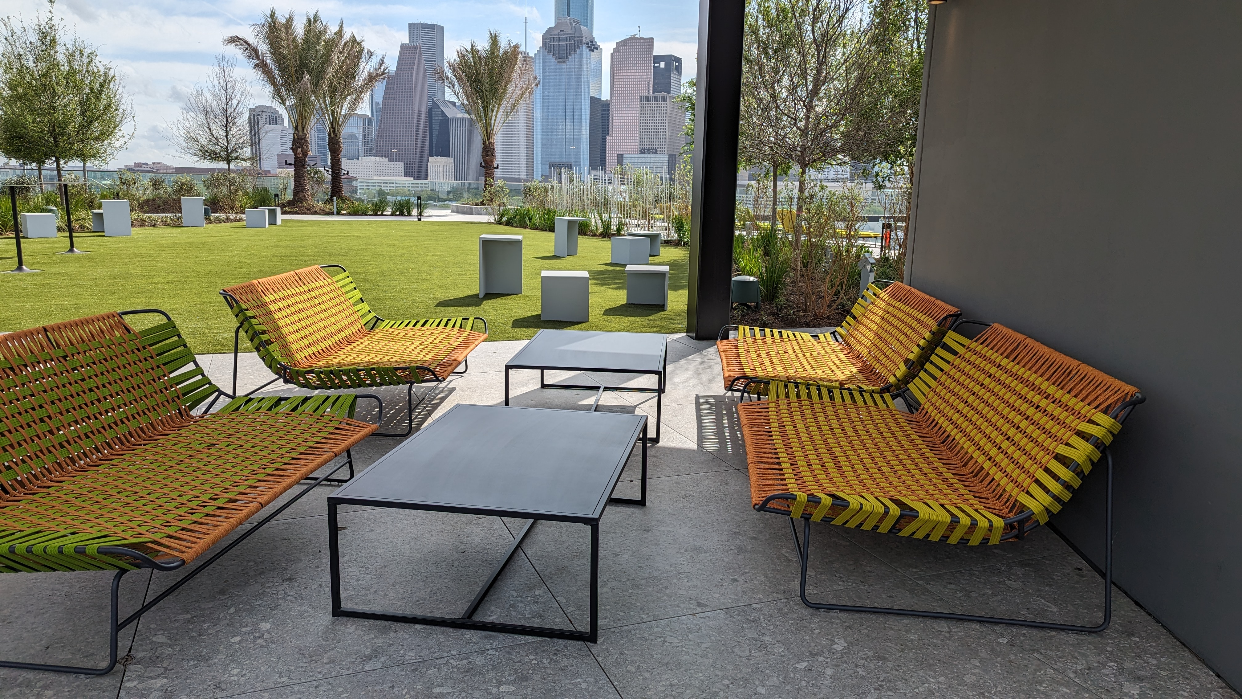 Thompson Houston lawn and seating Thompson Houston lawn and seating