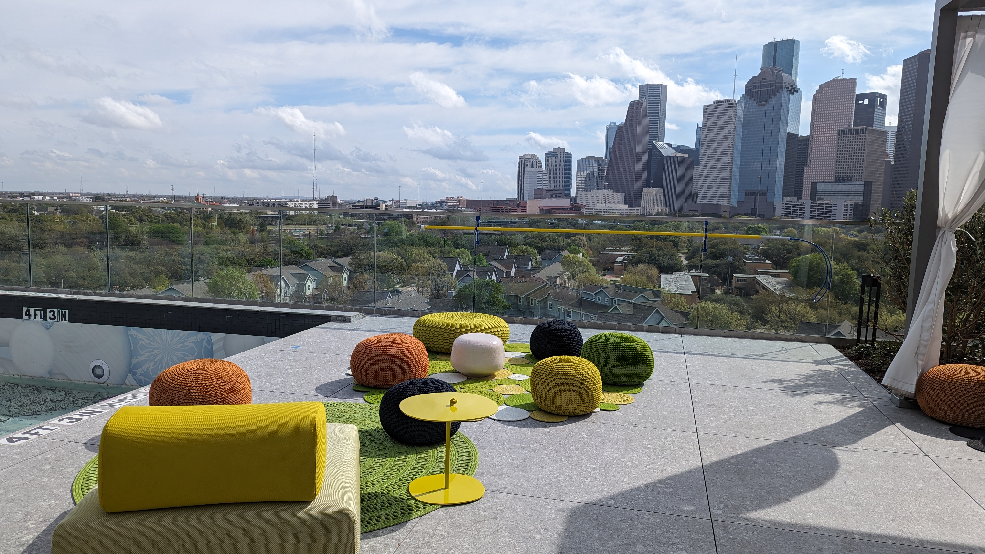 Thompson Houston pool skyline and seating Thompson Houston pool skyline and seating