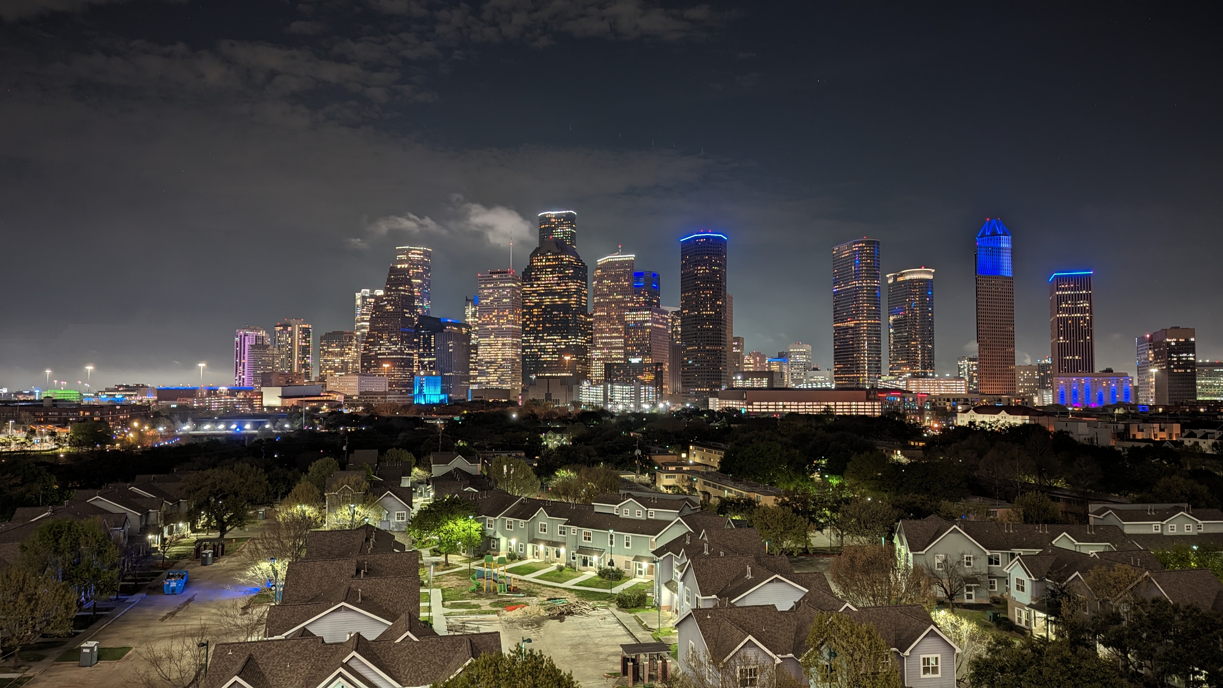 Thompson Houston pool skyline view night Thompson Houston pool skyline view night