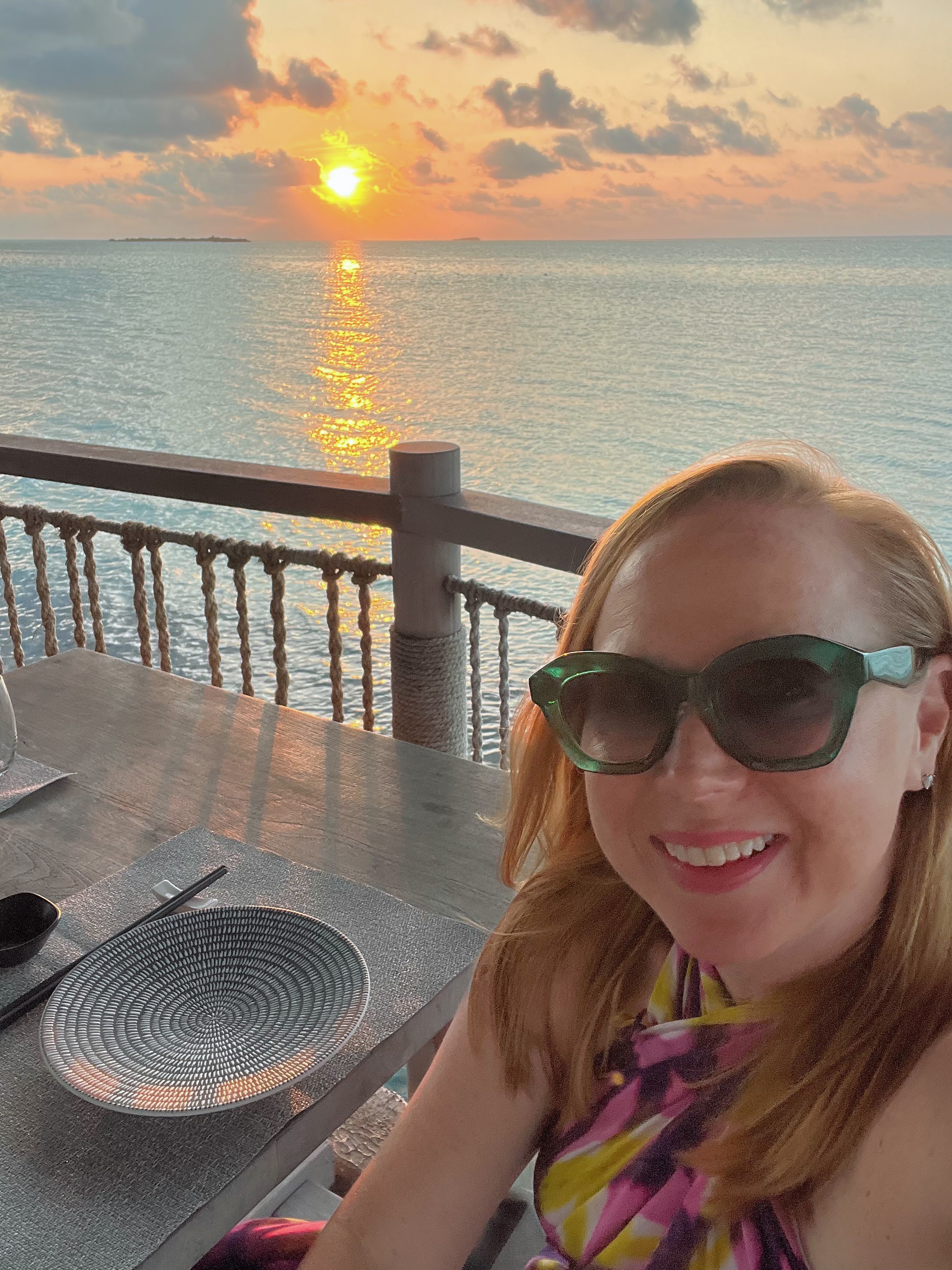 Watching the sunset at Tabemasu in the Maldives