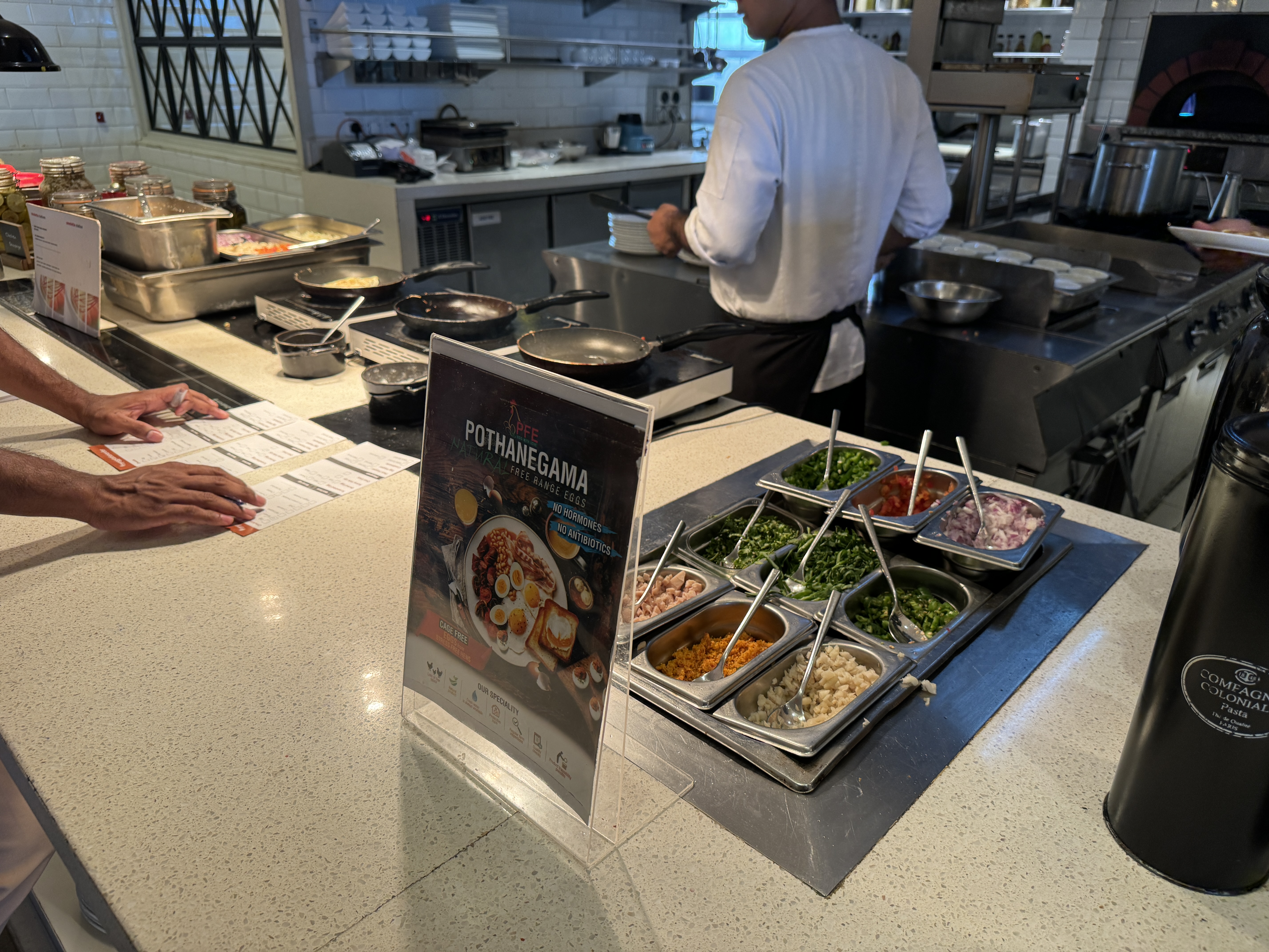 Weligama Bay Marriott Weligama Kitchen breakfast eggs to order