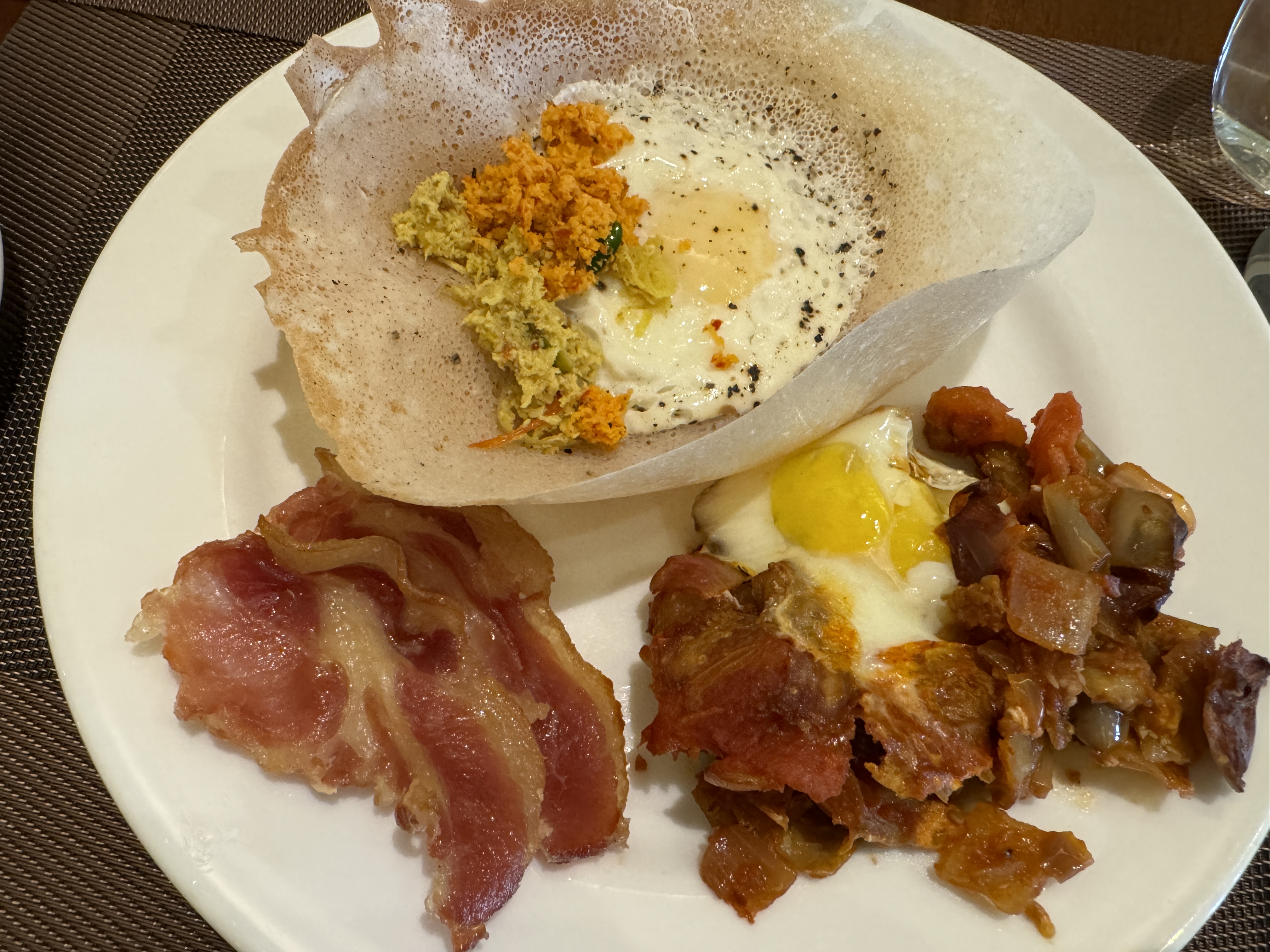 Weligama Bay Marriott Weligama Kitchen breakfast plate