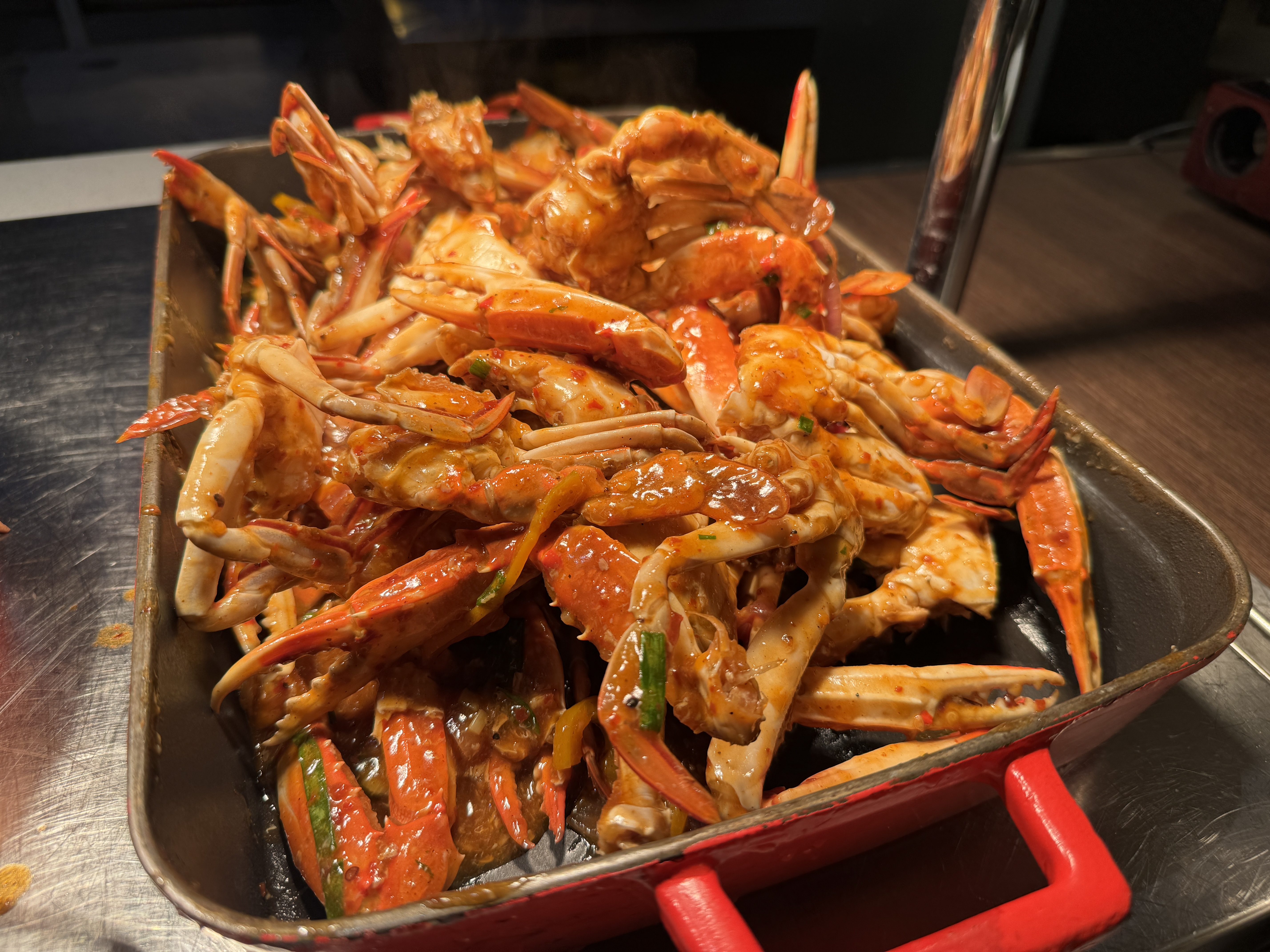 Weligama Bay Marriott Weligama Kitchen dinner chili crab