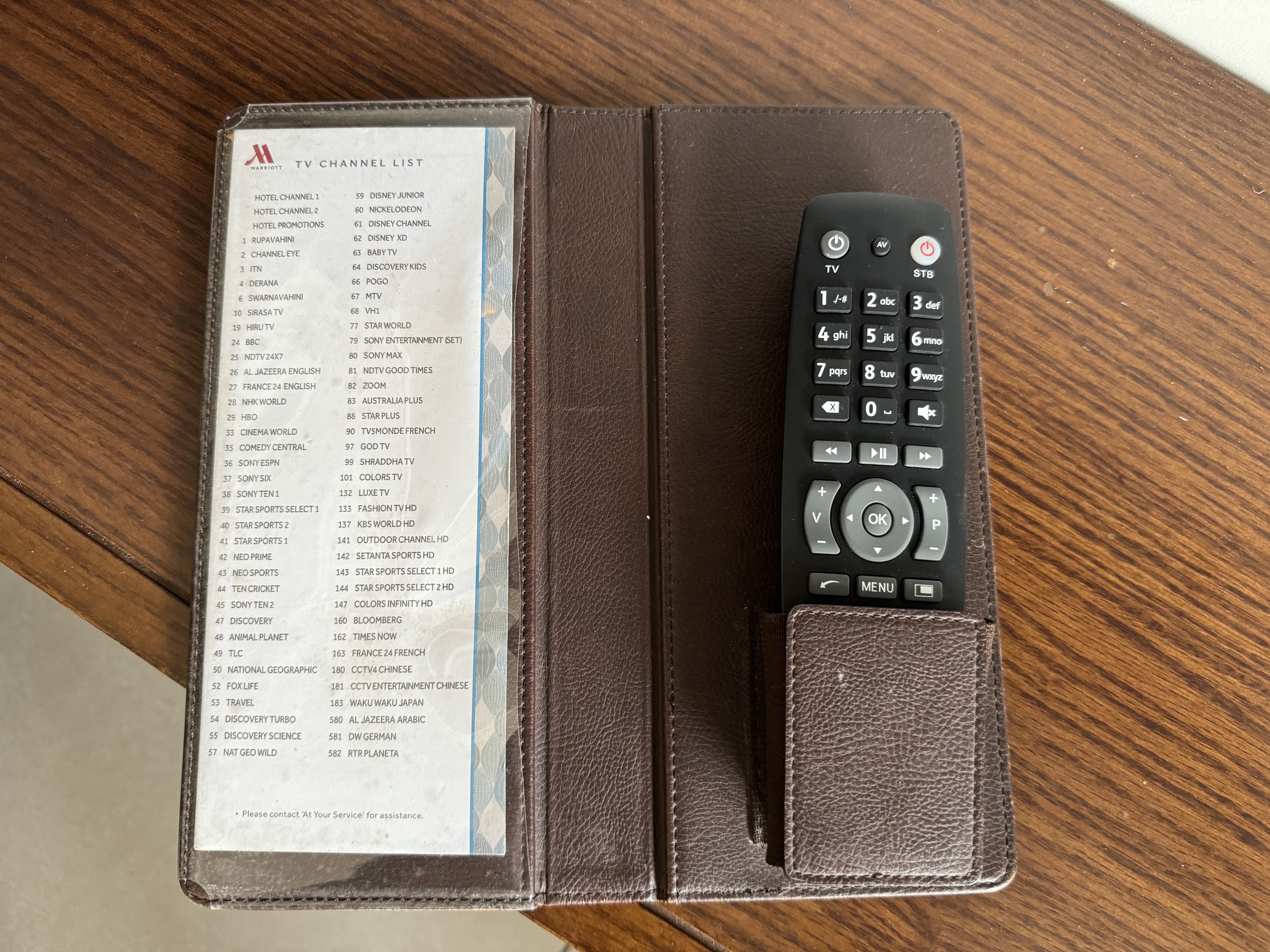 Weligama Bay Marriott king room remote
