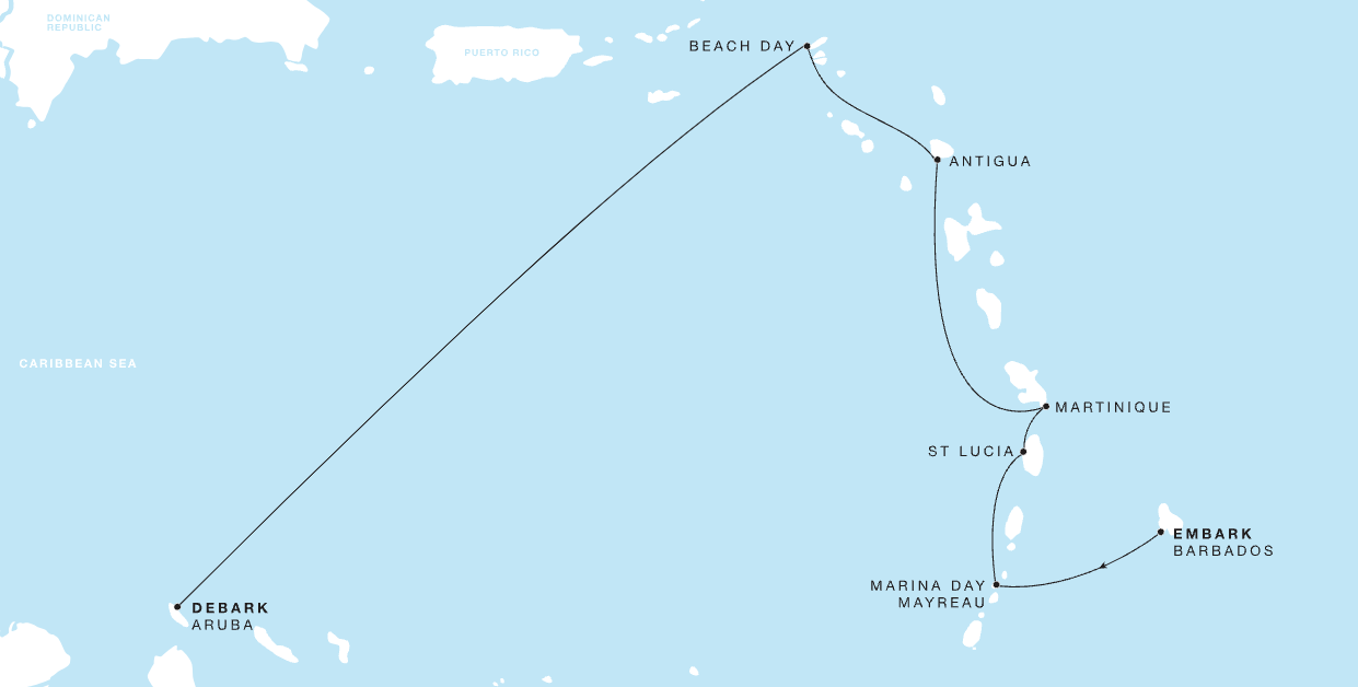 The first itinerary that the Four Seasons Yacht will sail