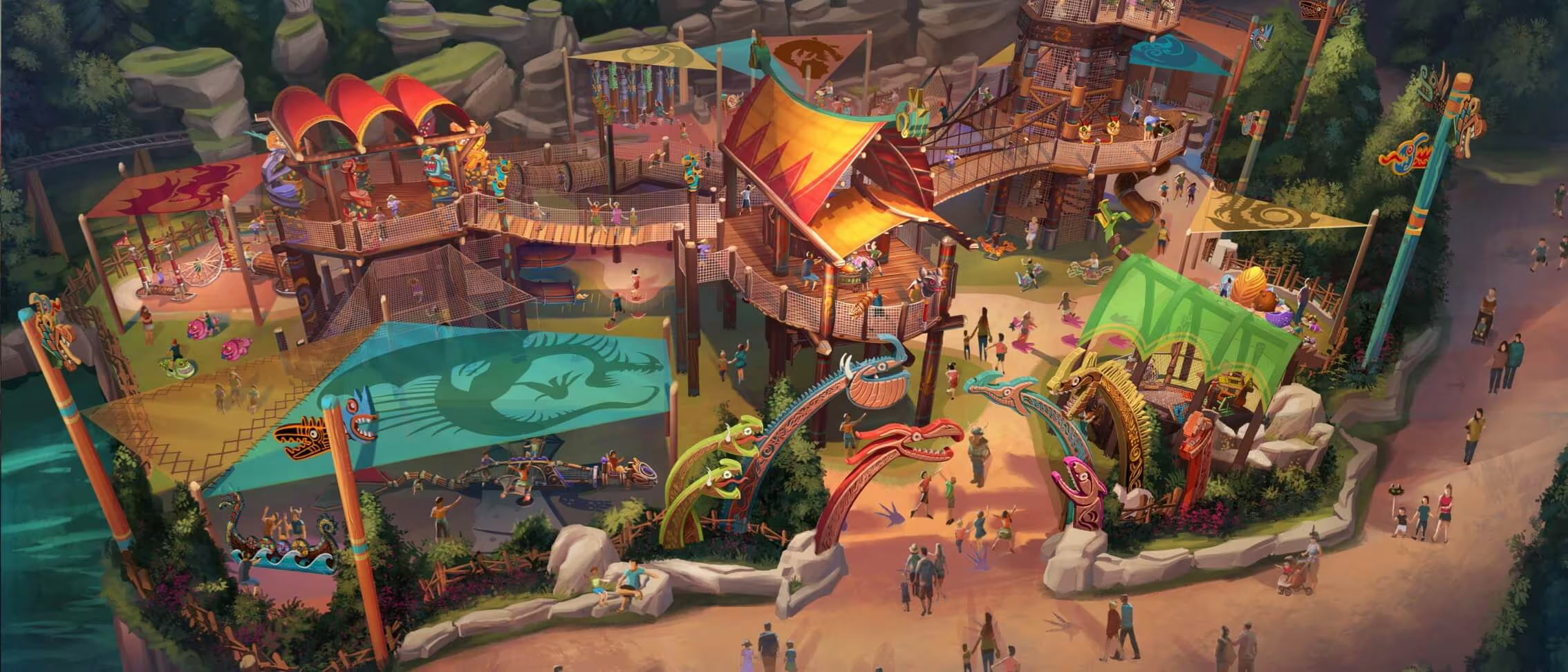 ueu httyd isle of berk viking training camp overview a Viking Training Camp at How to Train Your Dragon – Isle of Berk at Universal Epic Universe