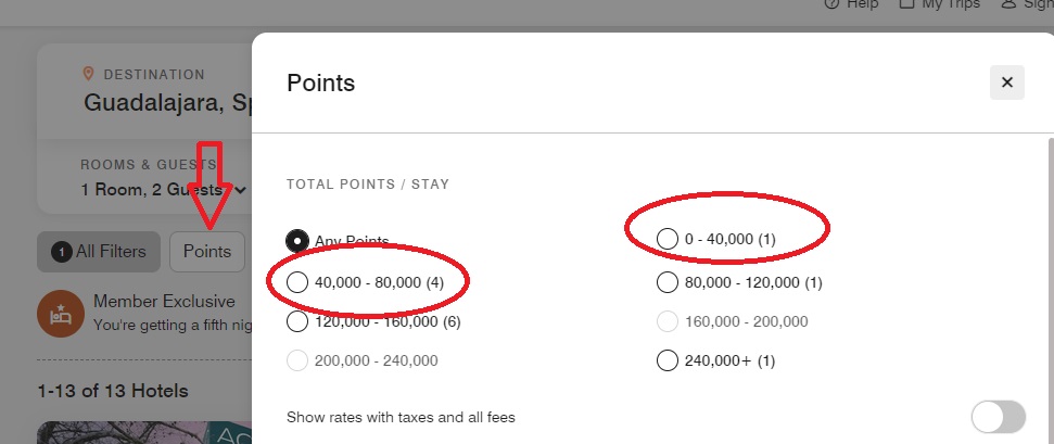 AC Hotels Filter by Points AC Hotels Filter by Points
