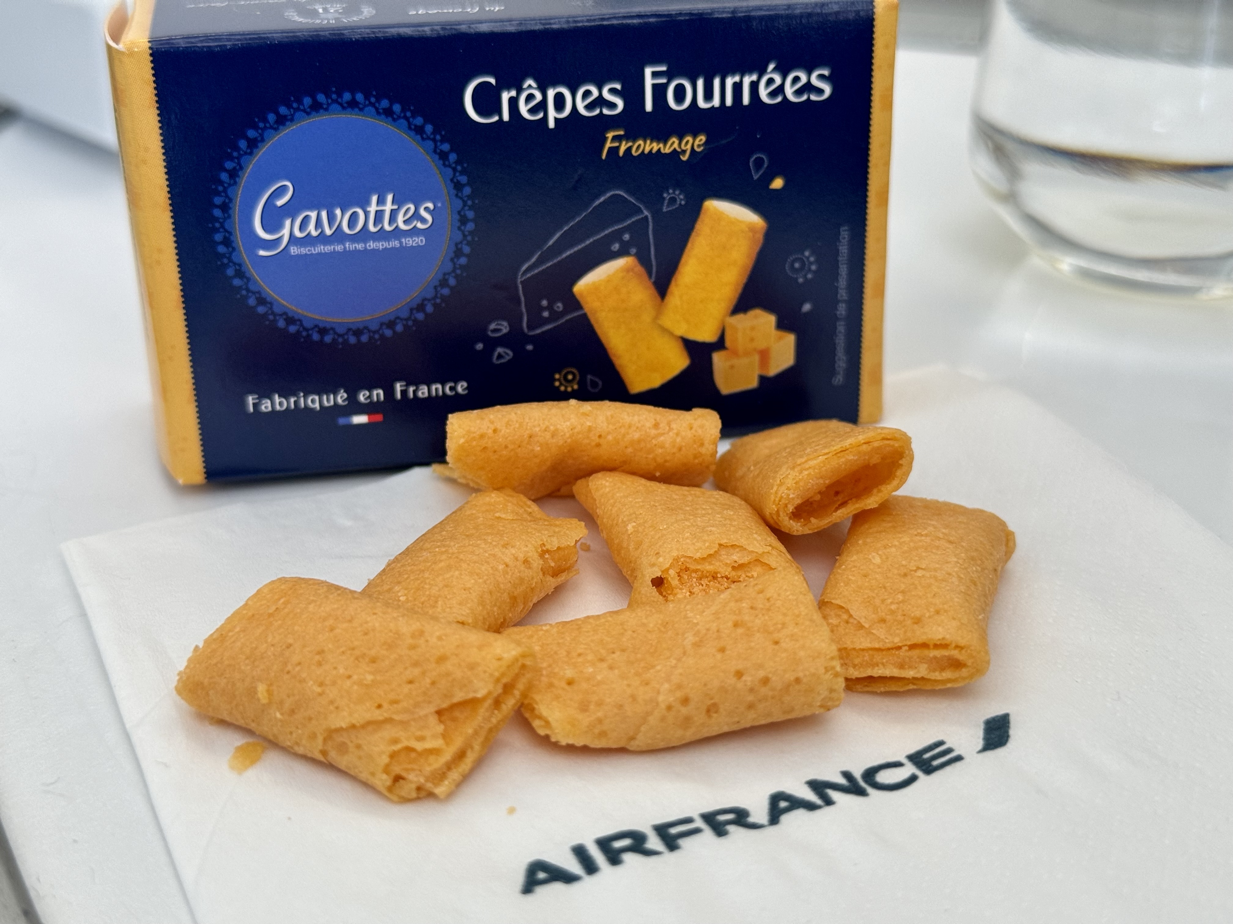Air France Business Class Airbus A350 FnB crepes fourrees Air France Business Class Airbus A350 FnB crepes fourrees