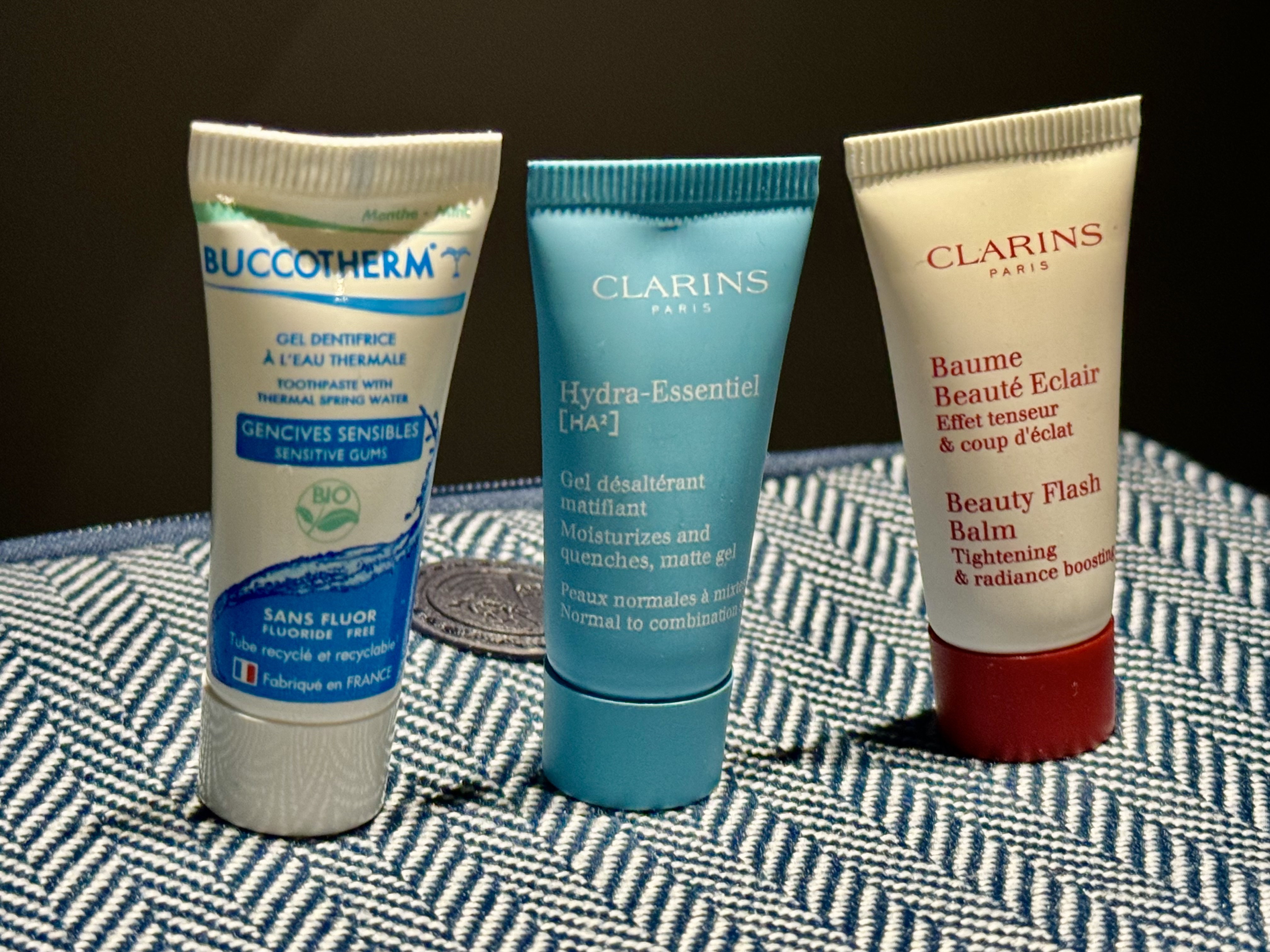 Air France Business Class Airbus A350 amenity kit creams Air France Business Class Airbus A350 amenity kit creams