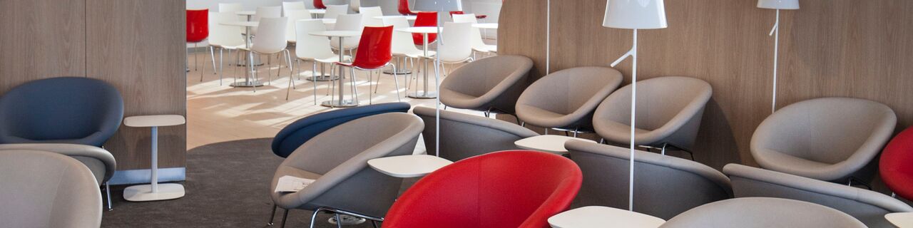 Air France Lounge at JFK seating Air France Lounge at JFK seating