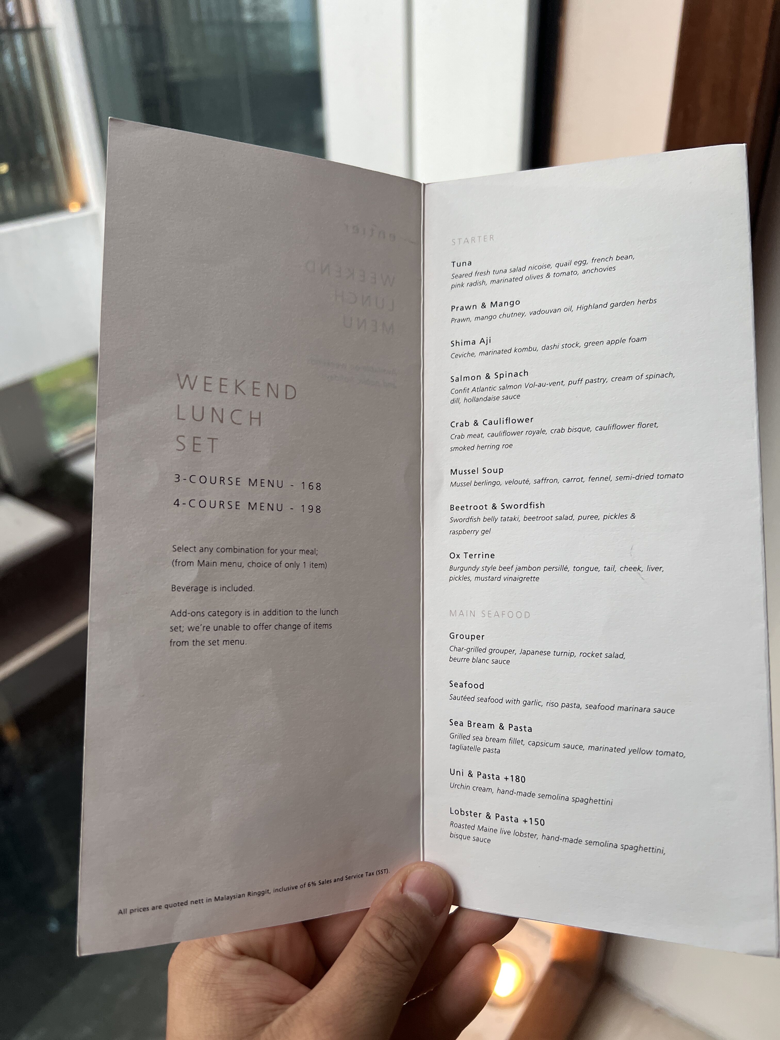 Alila Bangsar Kuala Lumpur Entier menu Alila Bangsar Kuala Lumpur Entier menu