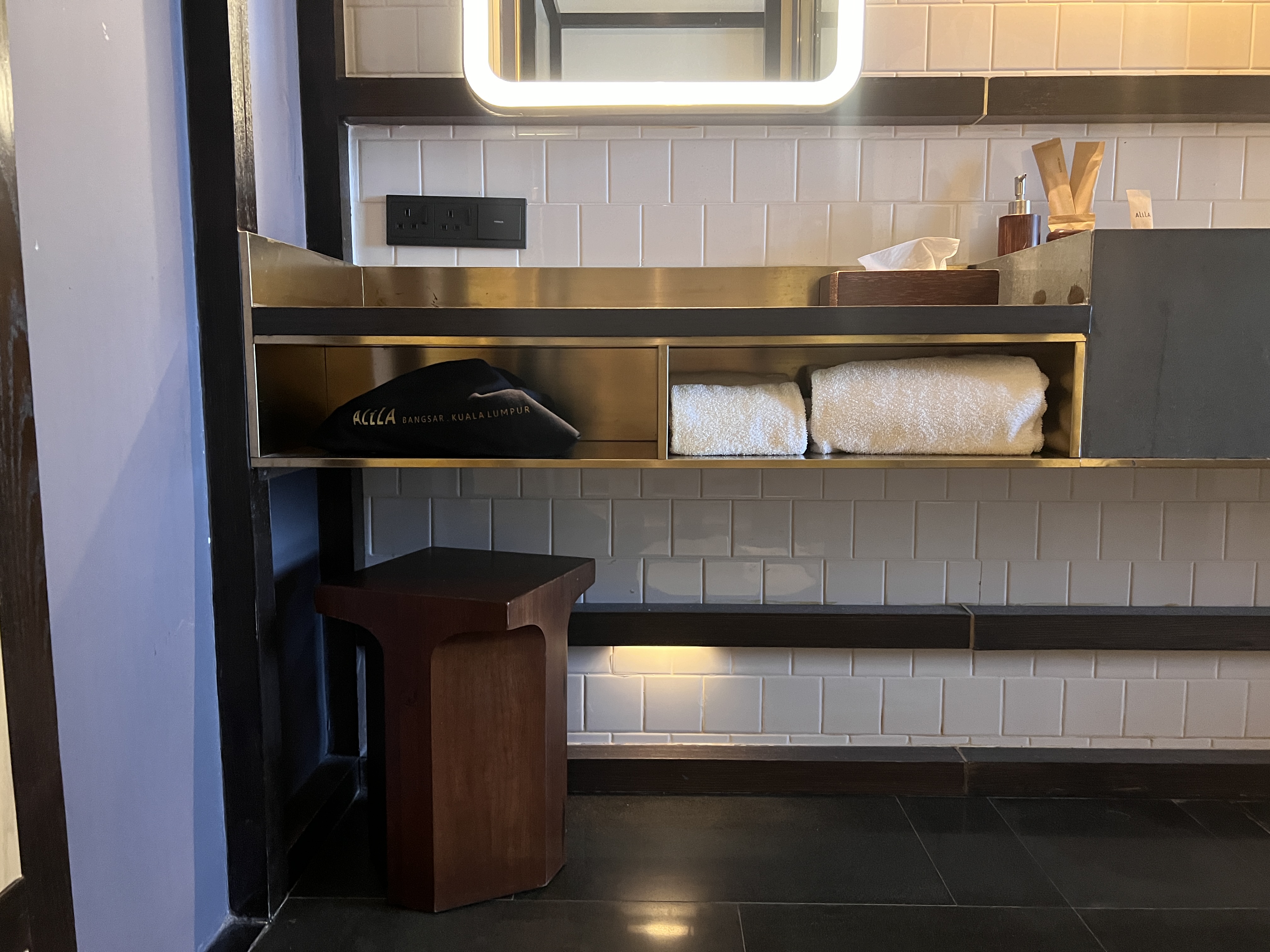 Alila Bangsar Kuala Lumpur bathroom hairdryer and towels Alila Bangsar Kuala Lumpur bathroom hairdryer and towels