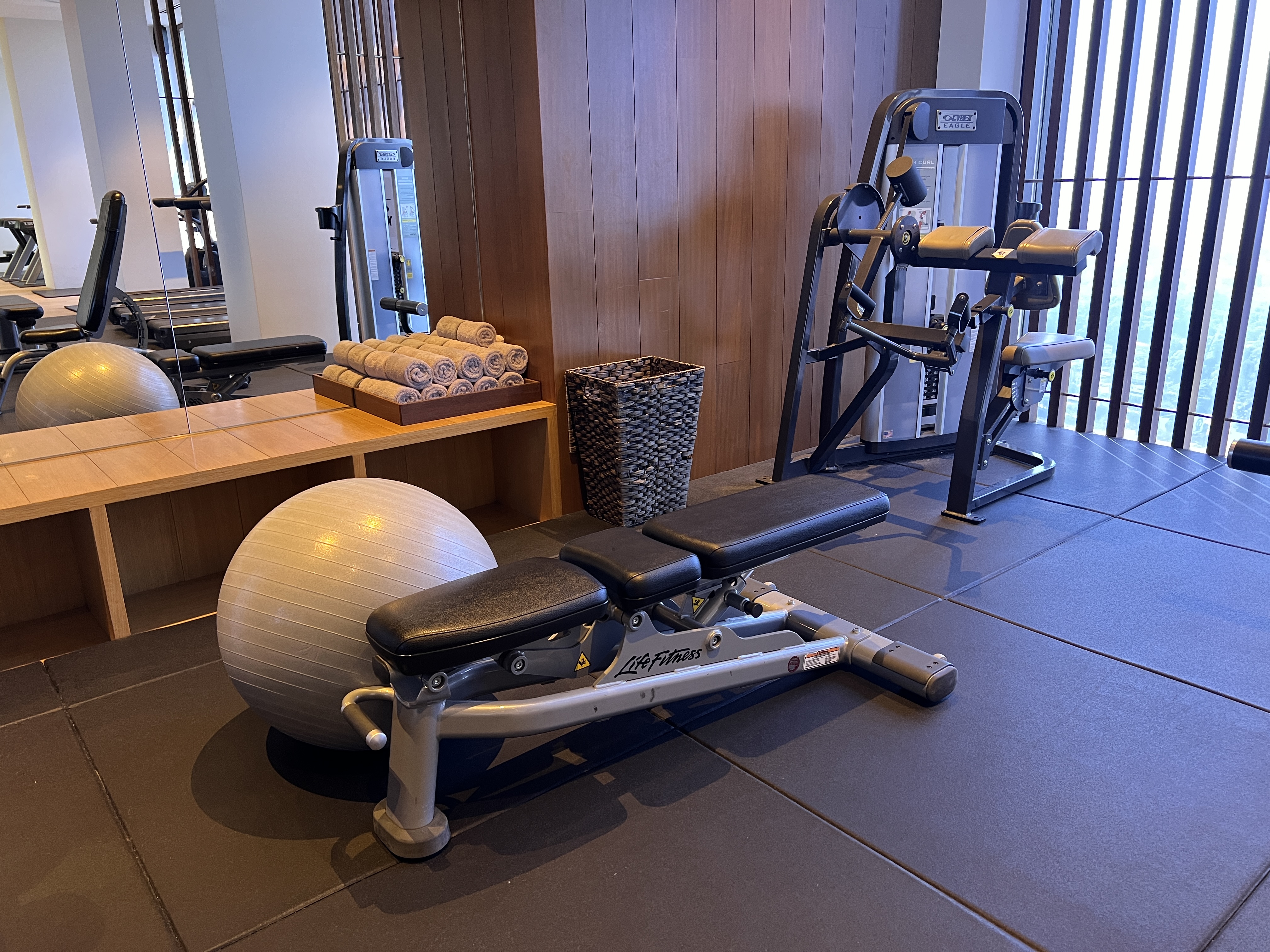Alila Bangsar Kuala Lumpur fitness center benches Alila Bangsar Kuala Lumpur fitness center benches