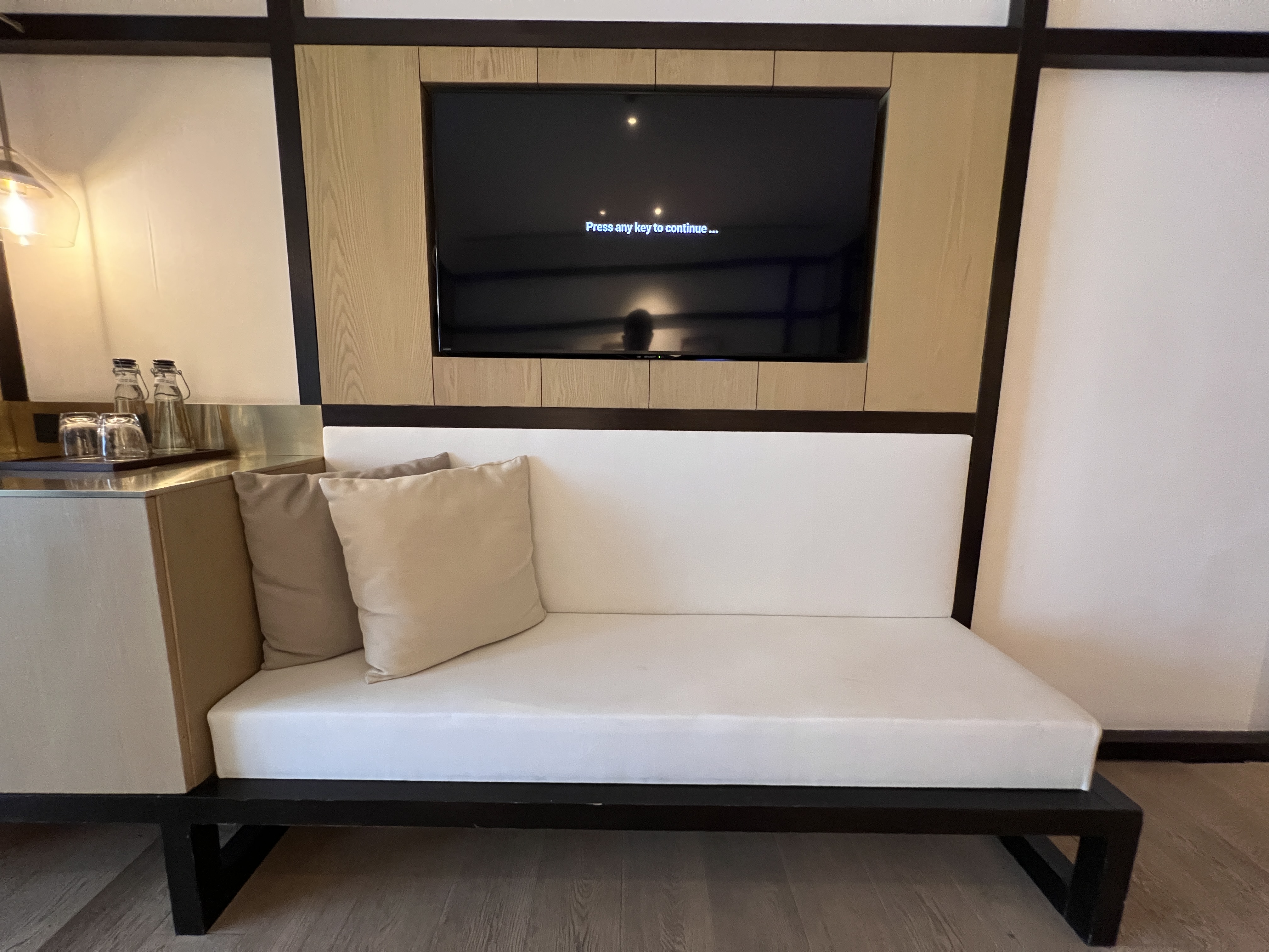 Alila Bangsar Kuala Lumpur room bench and TV Alila Bangsar Kuala Lumpur room bench and TV