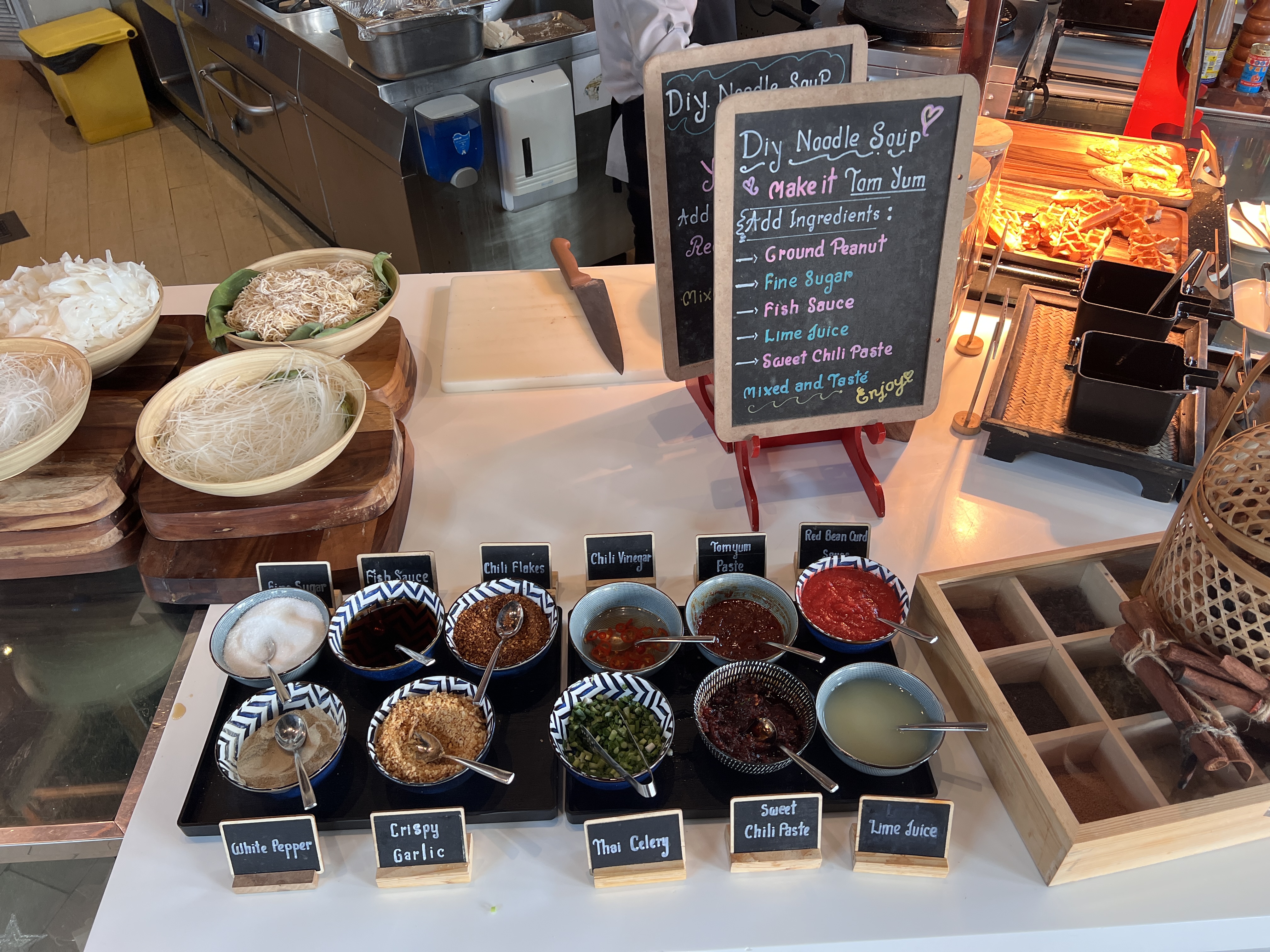 Aloft Bangkok Sukhumvit 11 Crave breakfast dry noodle soup station Aloft Bangkok Sukhumvit 11 Crave breakfast dry noodle soup station