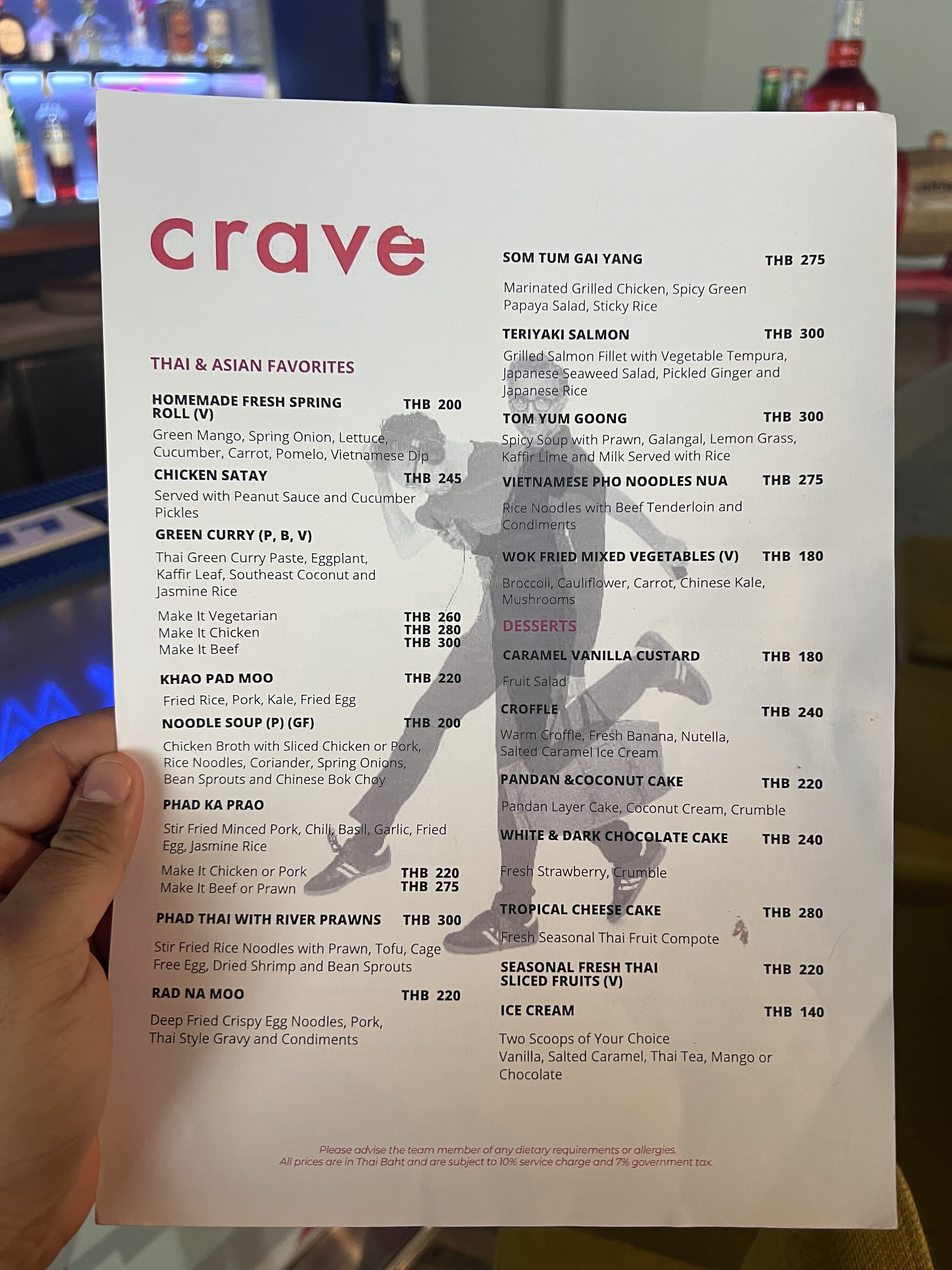 Aloft Bangkok Sukhumvit 11 Crave menu for XYZ Bar Aloft Bangkok Sukhumvit 11 Crave menu for XYZ Bar