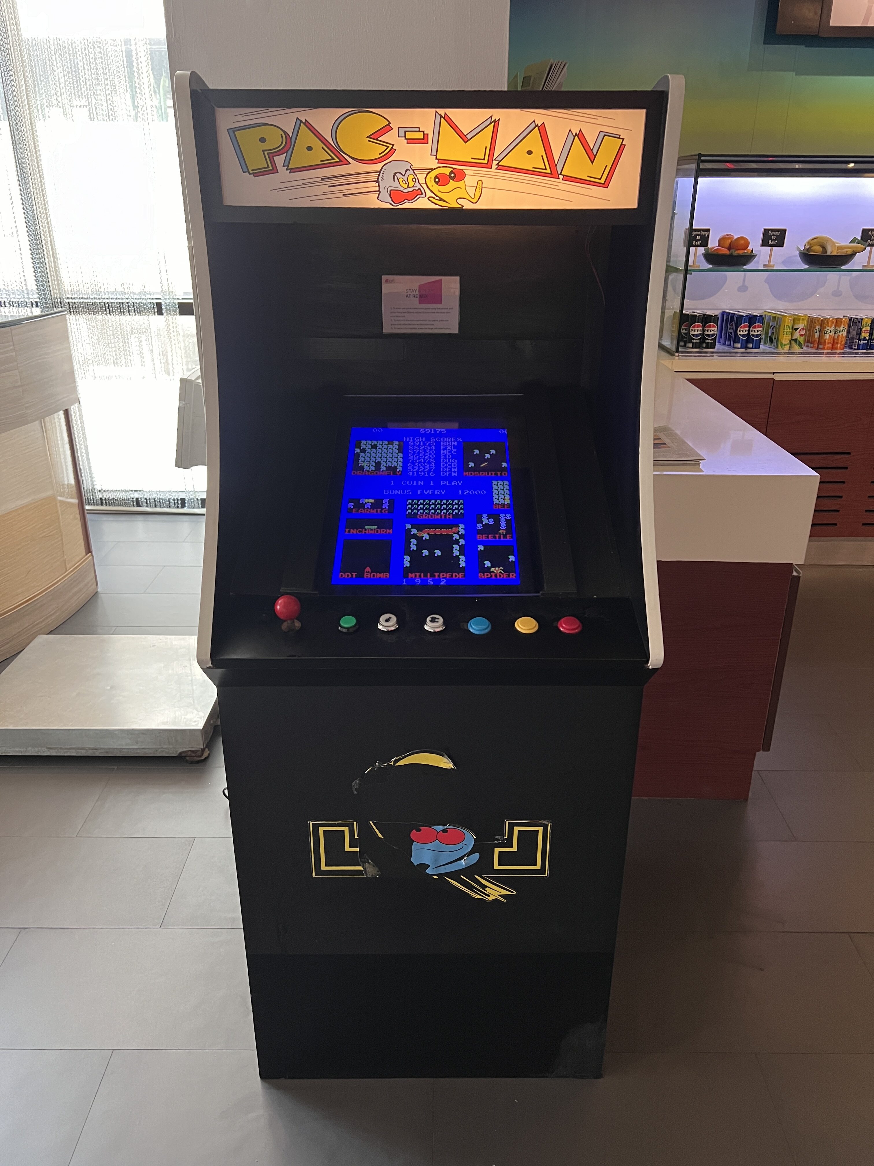 Aloft Bangkok Sukhumvit 11 PacMan machine Aloft Bangkok Sukhumvit 11 PacMan machine