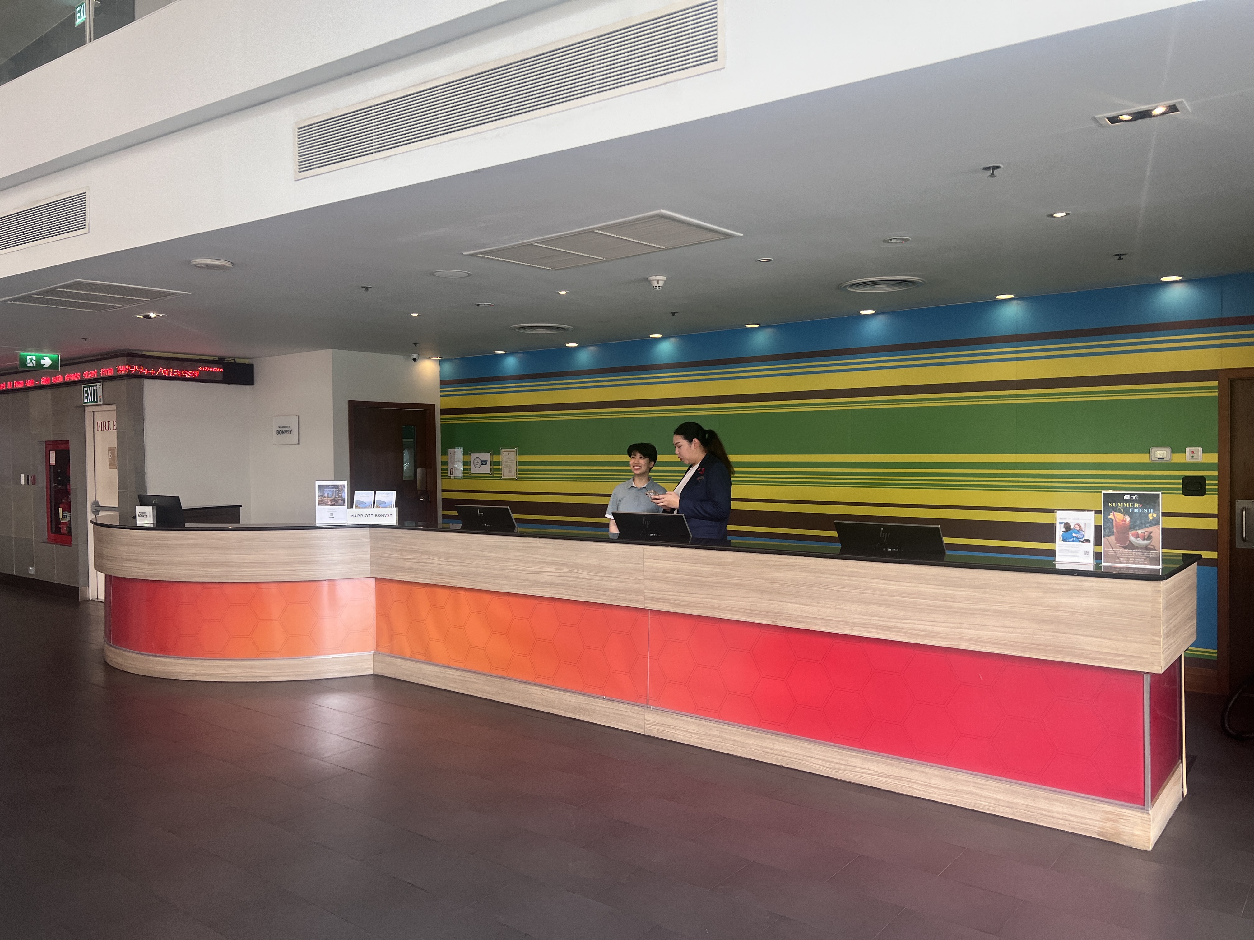 Aloft Bangkok Sukhumvit 11 check in desk Aloft Bangkok Sukhumvit 11 check in desk