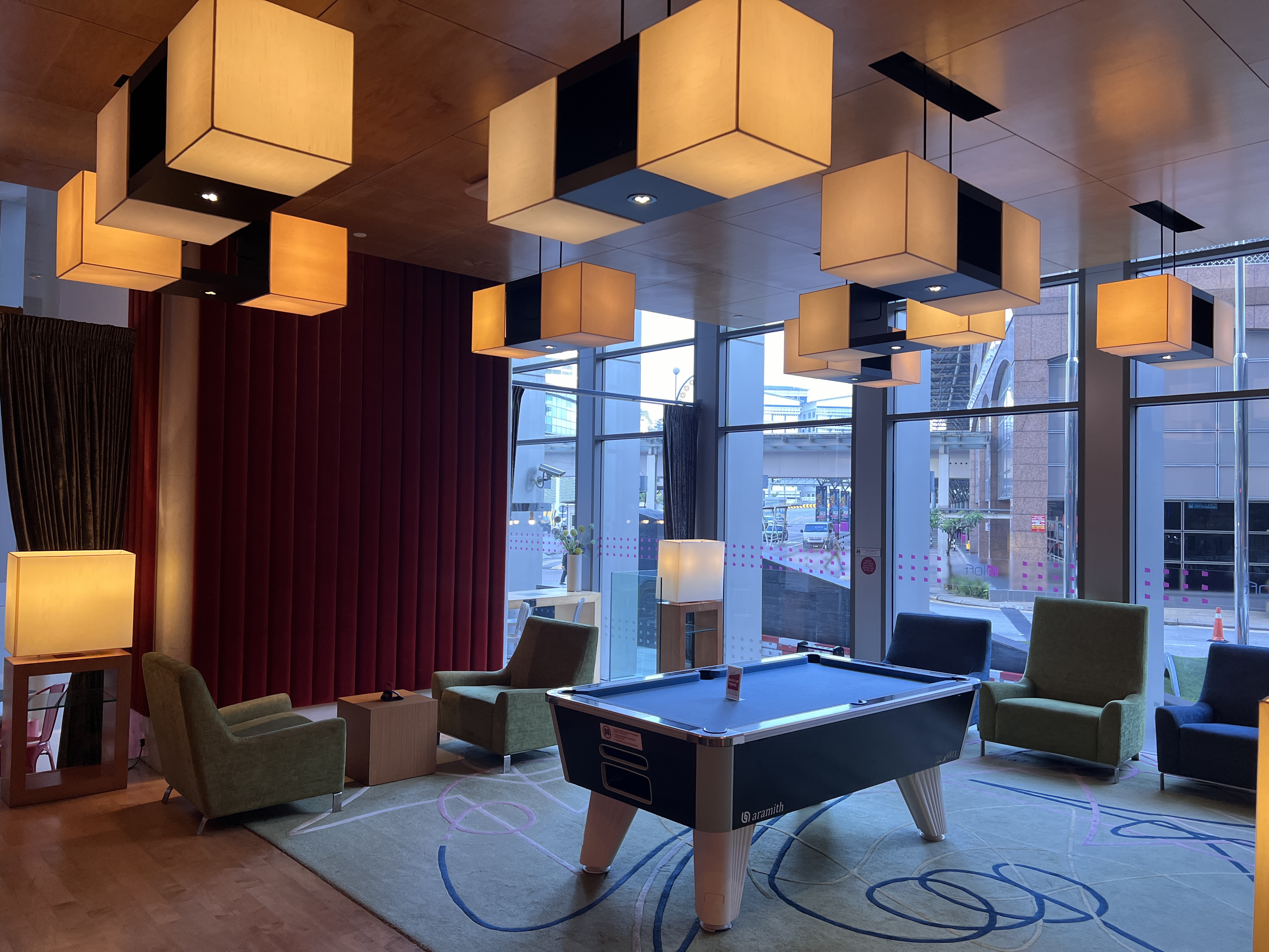 Aloft Kuala Lumpur Sentral ReMix lounge pool table Aloft Kuala Lumpur Sentral ReMix lounge pool table