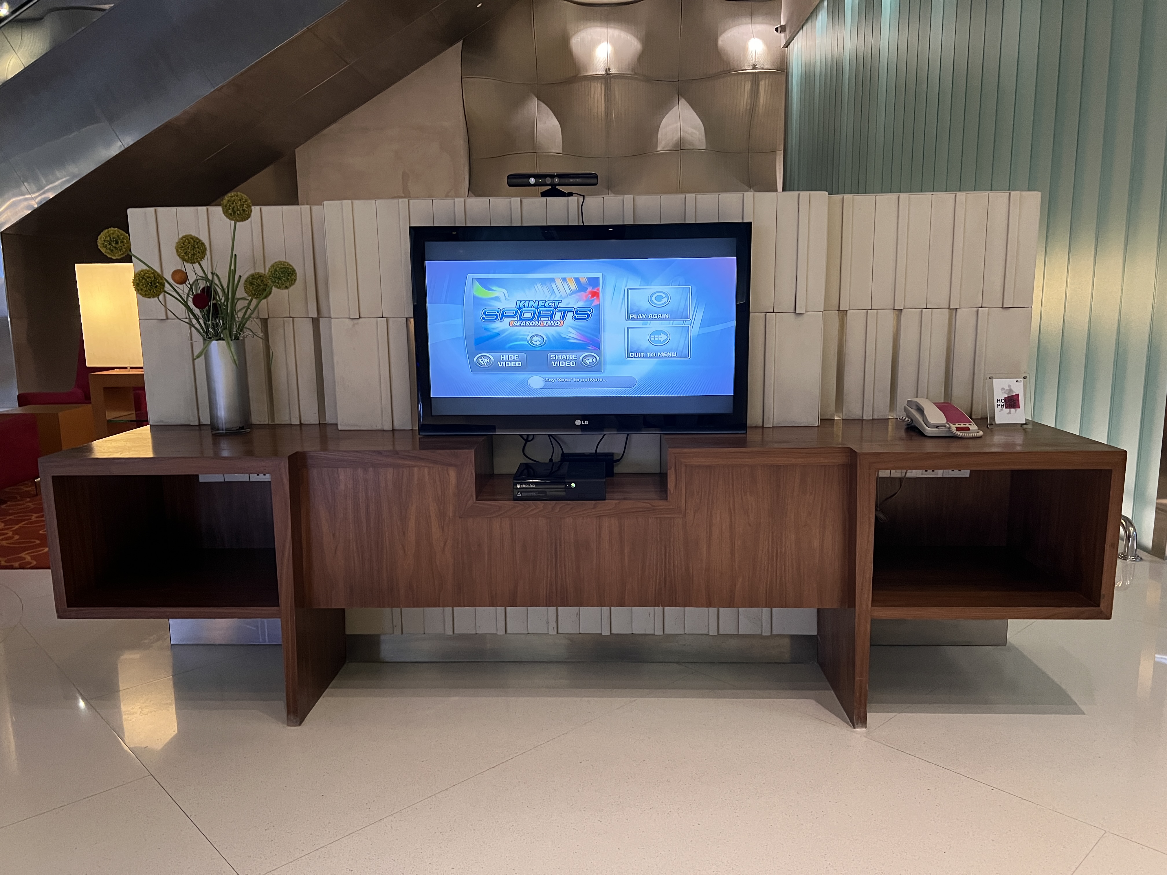 Aloft Kuala Lumpur Sentral lobby TV and xbox 360 Aloft Kuala Lumpur Sentral lobby TV and xbox 360