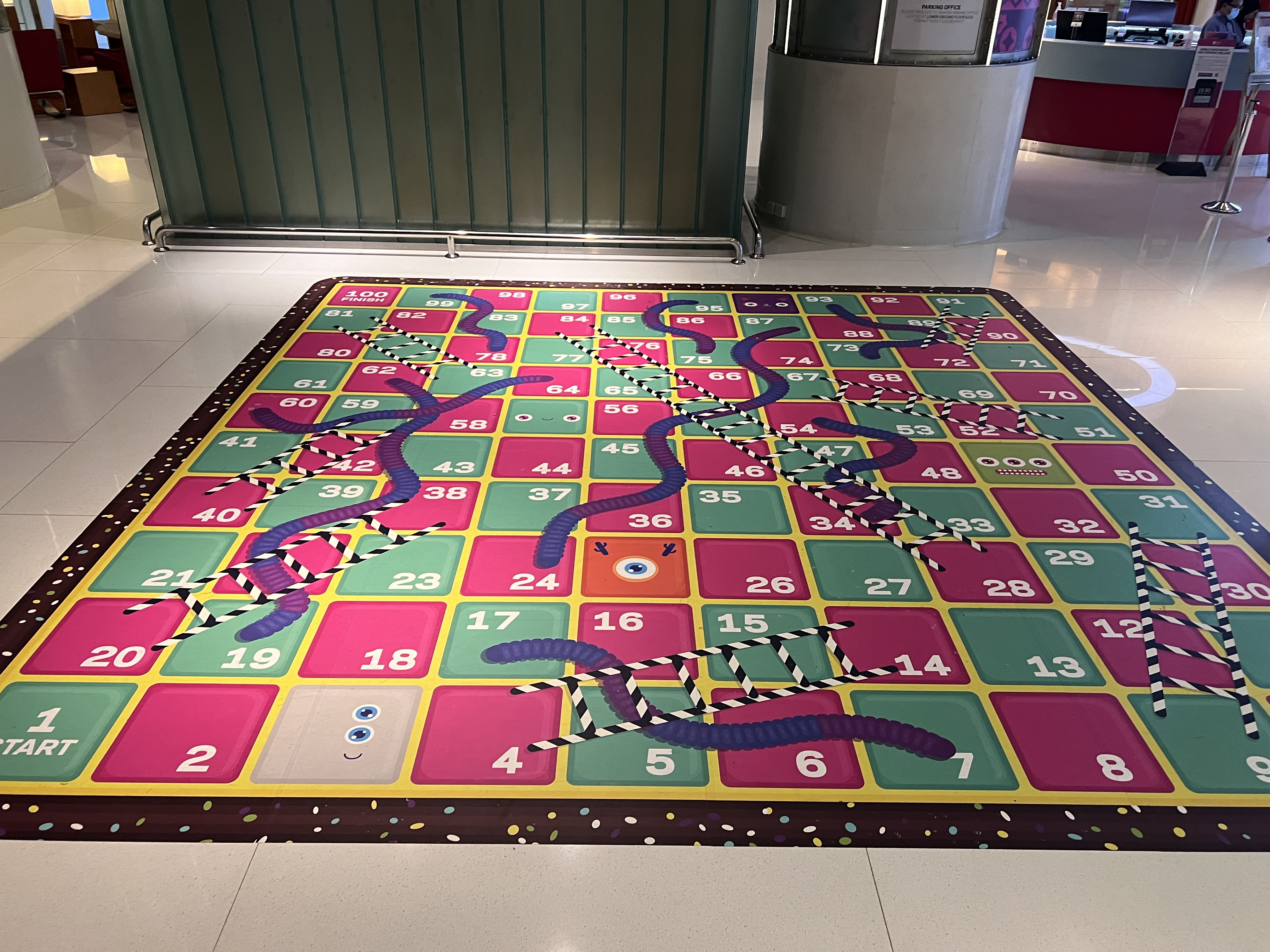Aloft Kuala Lumpur Sentral lobby snakes and ladders Aloft Kuala Lumpur Sentral lobby snakes and ladders