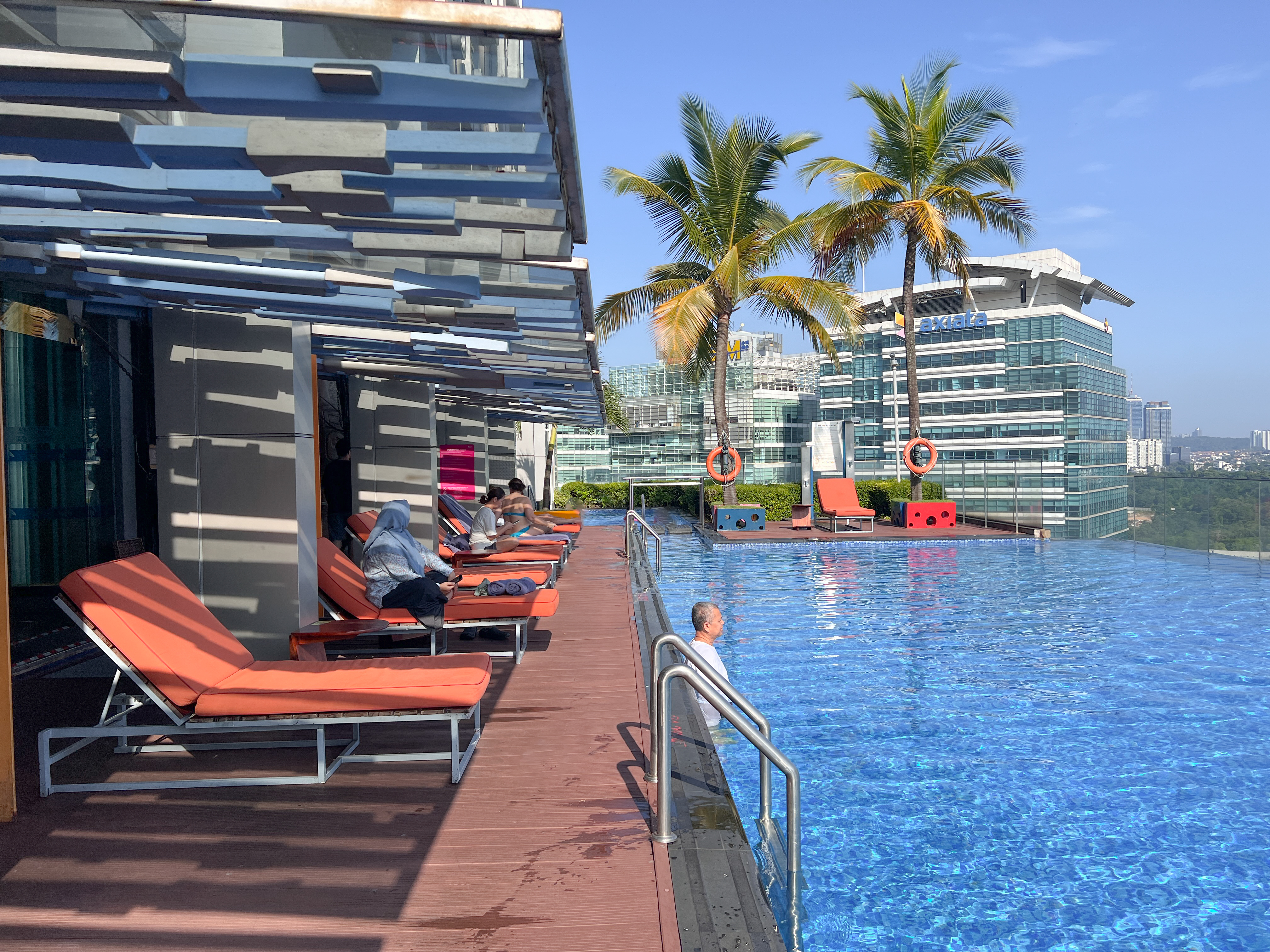 Aloft Kuala Lumpur Sentral pool seating area