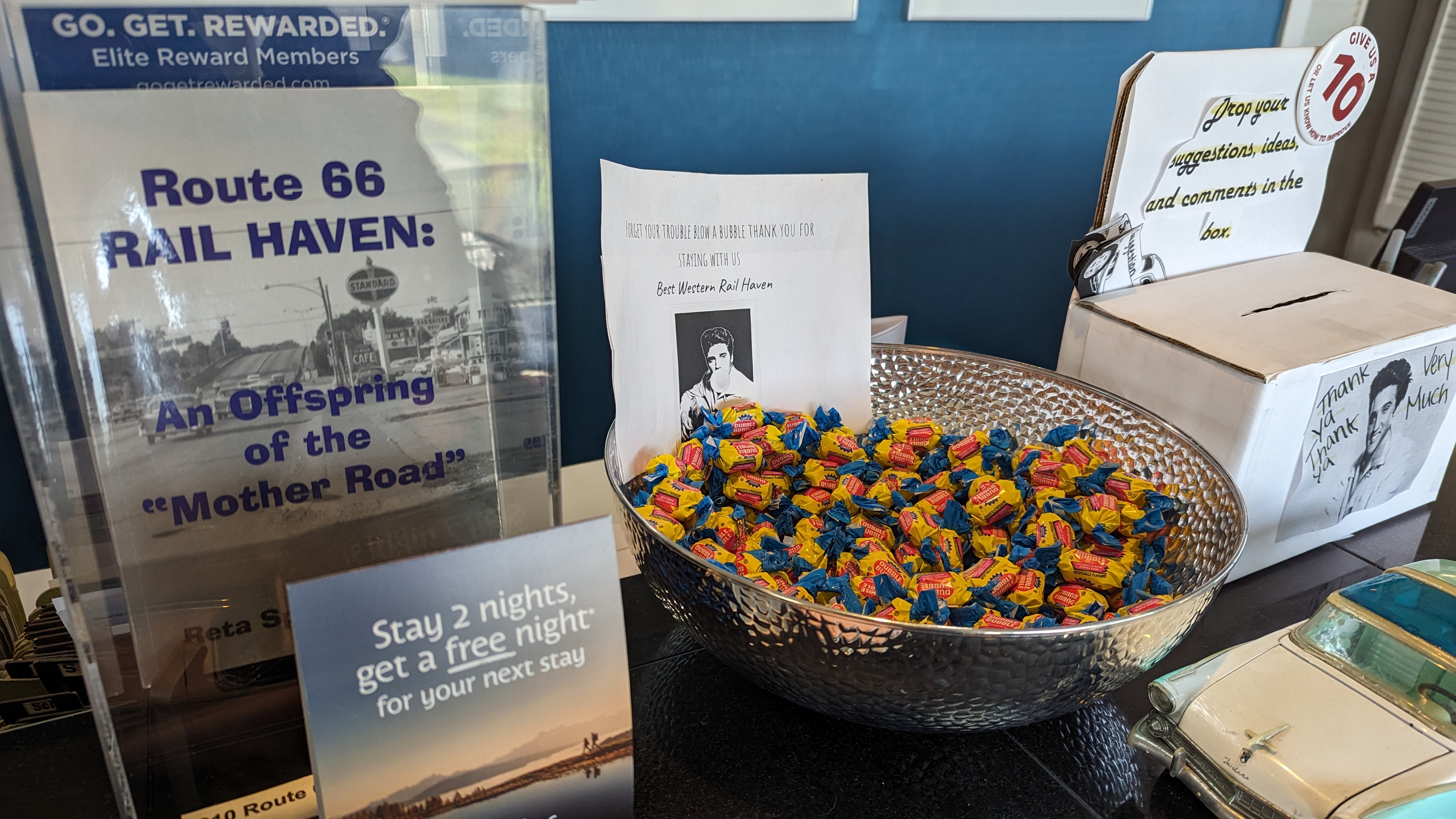 Best Western Rail Haven Springfield lobby bubble gum Best Western Rail Haven Springfield lobby bubble gum