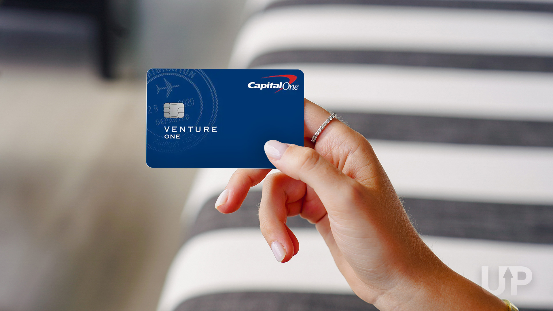 Capital One VentureOne Upgraded Points stripes