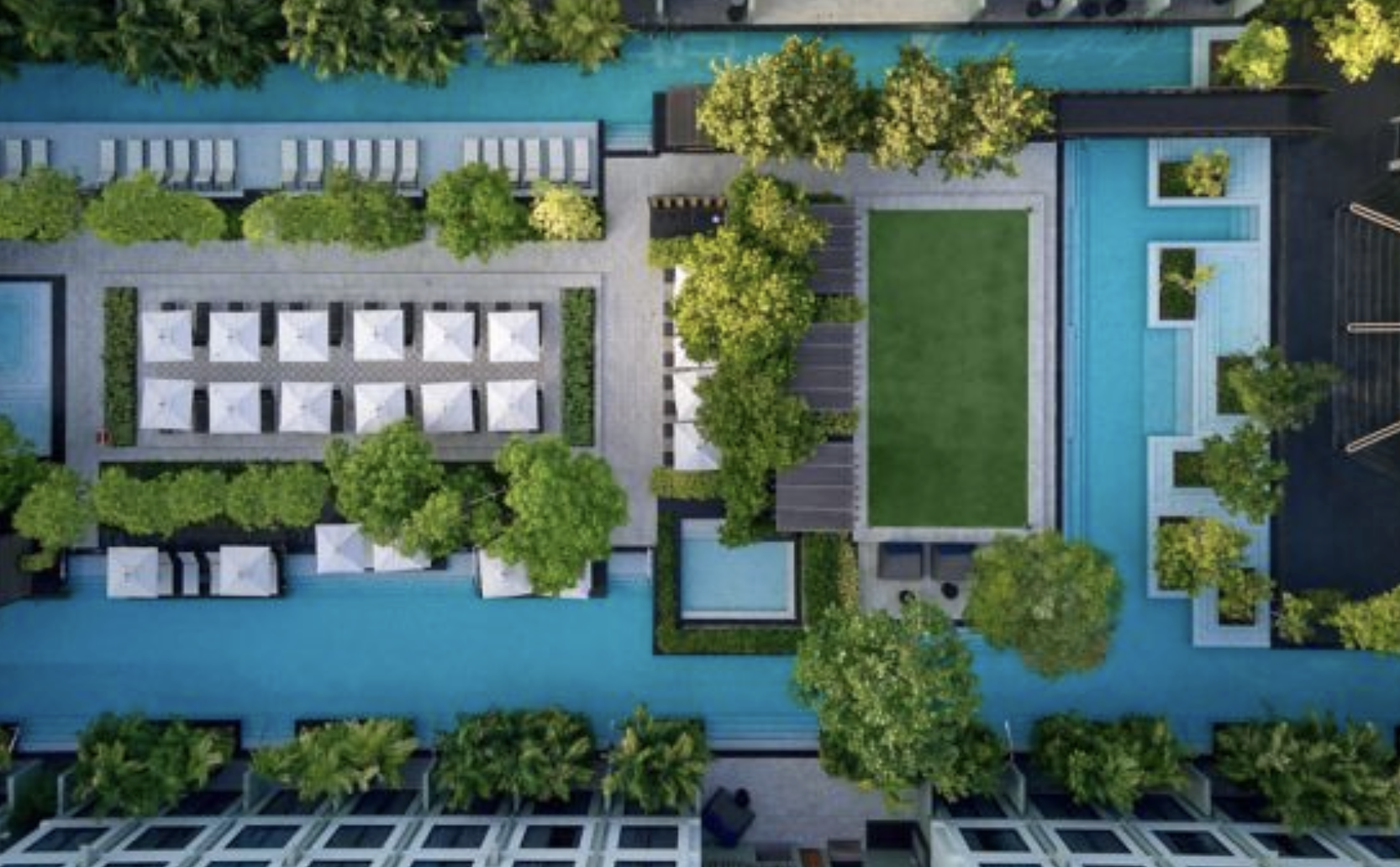 Four Points By Sheraton Phuket Patong Beach Resort pool from above Four Points By Sheraton Phuket Patong Beach Resort pool from above