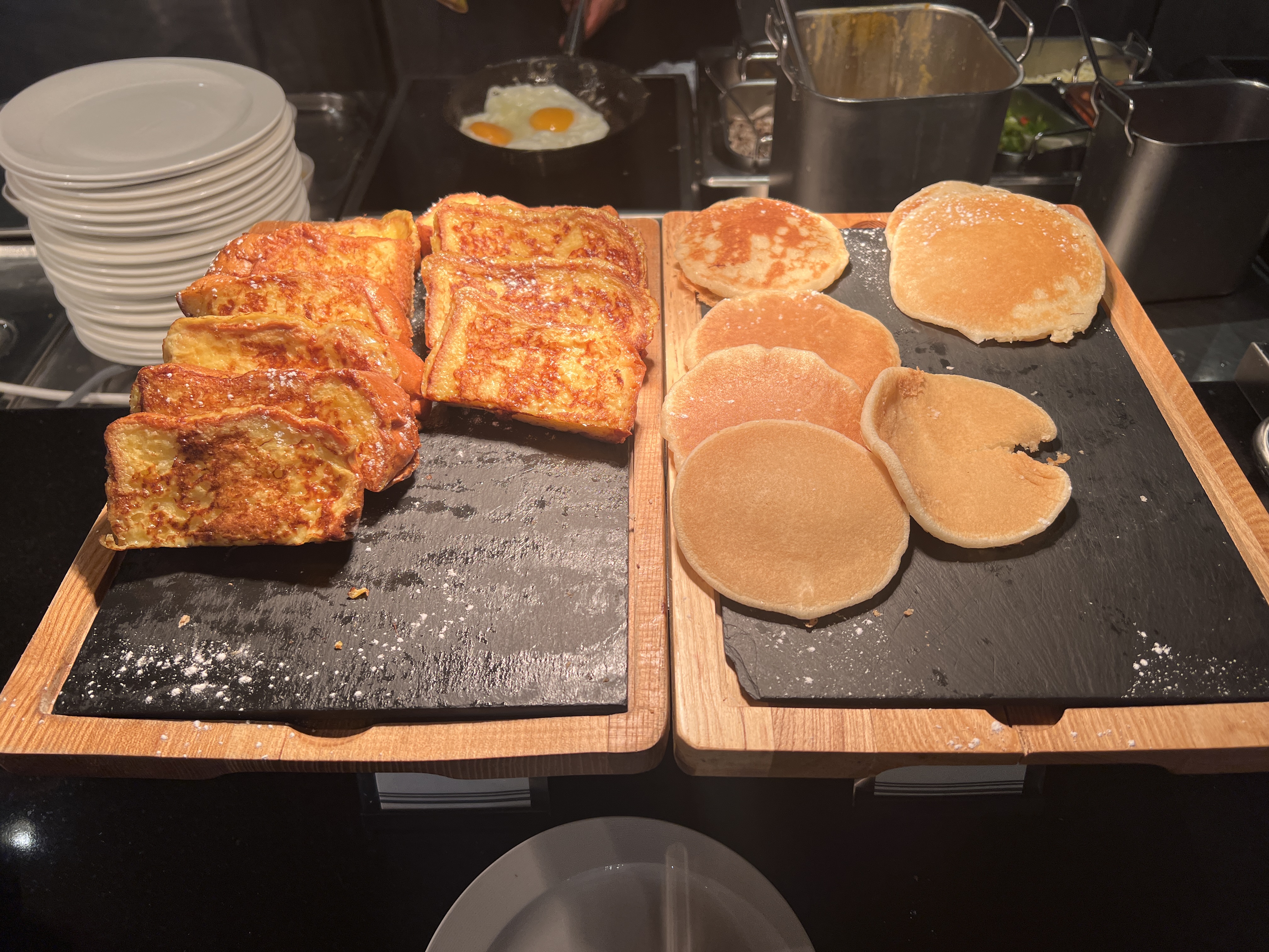 Hotel Stripes Kuala Lumpur Autograph Collection breakfast french toast and pancakes Hotel Stripes Kuala Lumpur Autograph Collection breakfast french toast and pancakes
