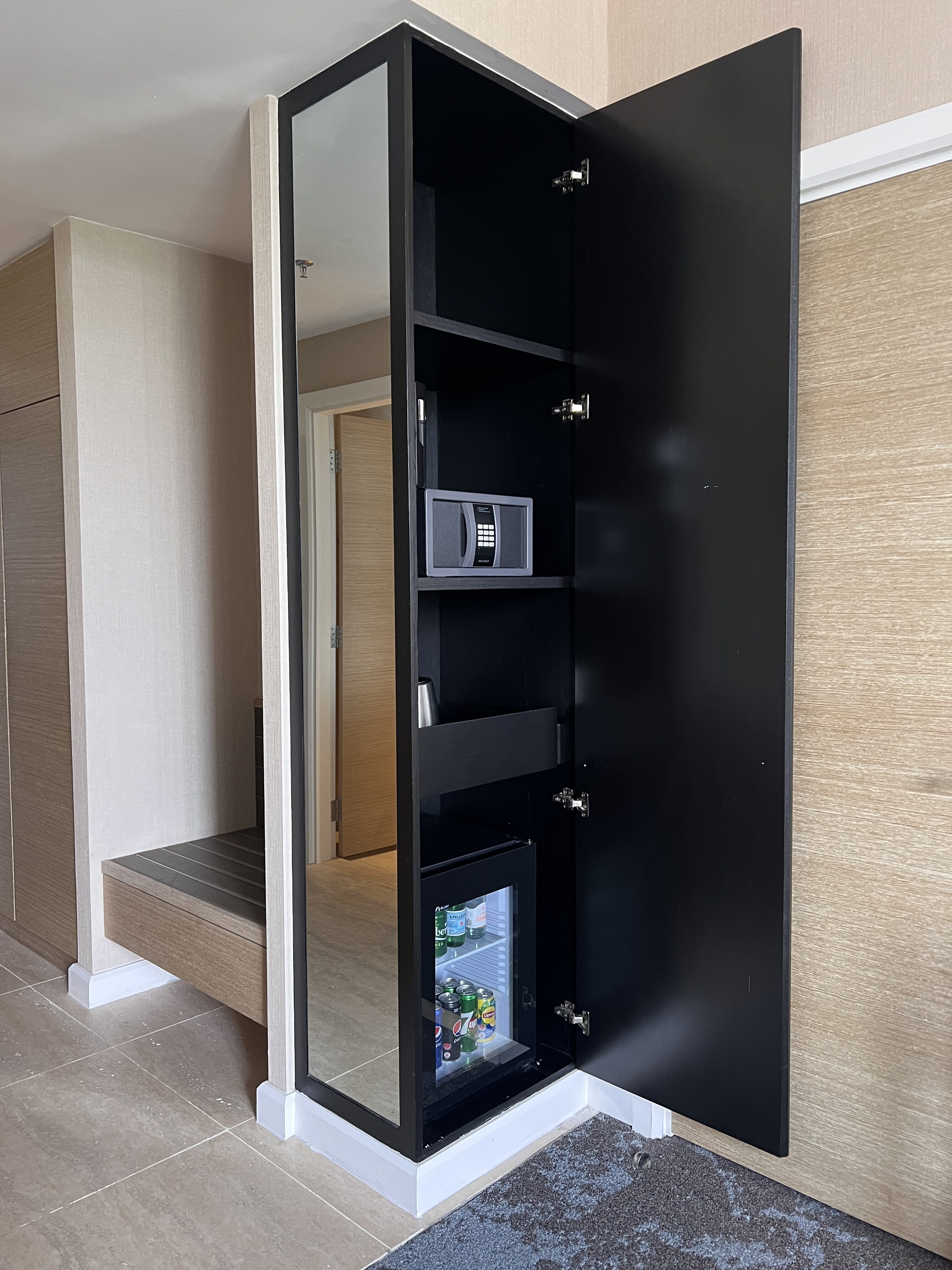 Hotel Stripes Kuala Lumpur Autograph Collection room mirror and closet Hotel Stripes Kuala Lumpur Autograph Collection room mirror and closet