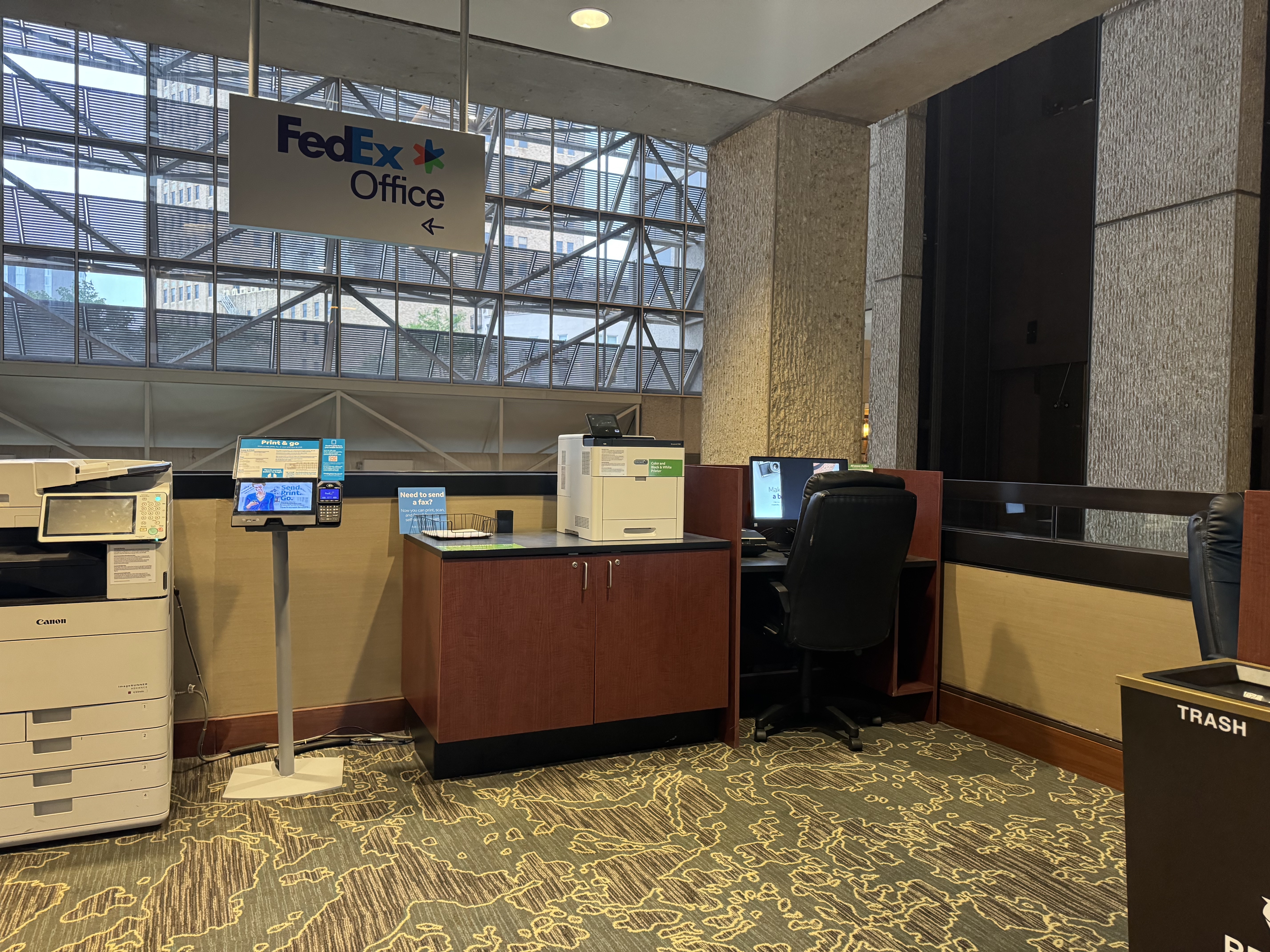 Hyatt Regency San Antonio Riverwalk FedEx printing area Hyatt Regency San Antonio Riverwalk FedEx printing area