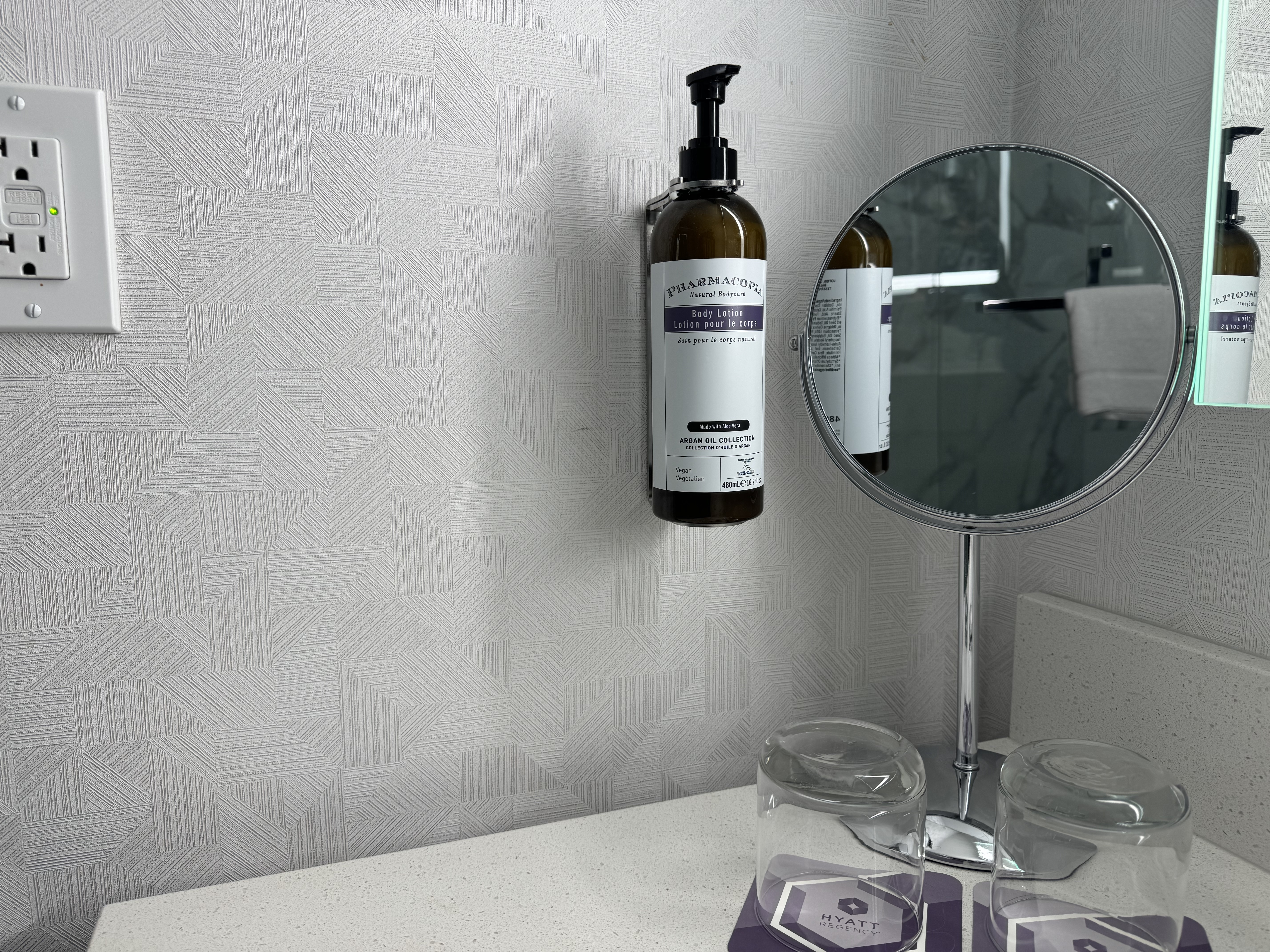 Hyatt Regency San Antonio Riverwalk bathroom lotion and makeup mirror Hyatt Regency San Antonio Riverwalk bathroom lotion and makeup mirror