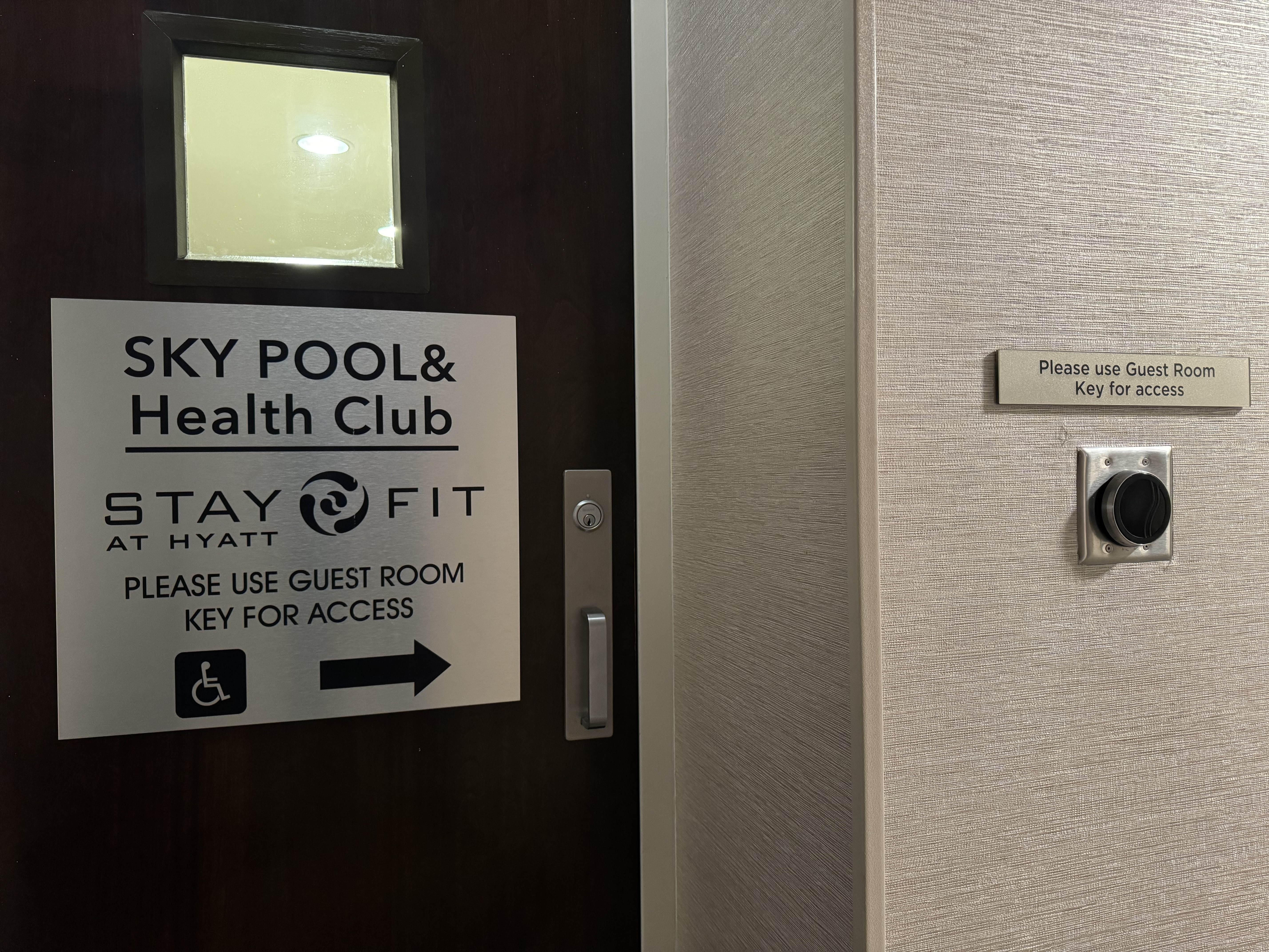 Hyatt Regency San Antonio Riverwalk gym and pool entrance Hyatt Regency San Antonio Riverwalk gym and pool entrance