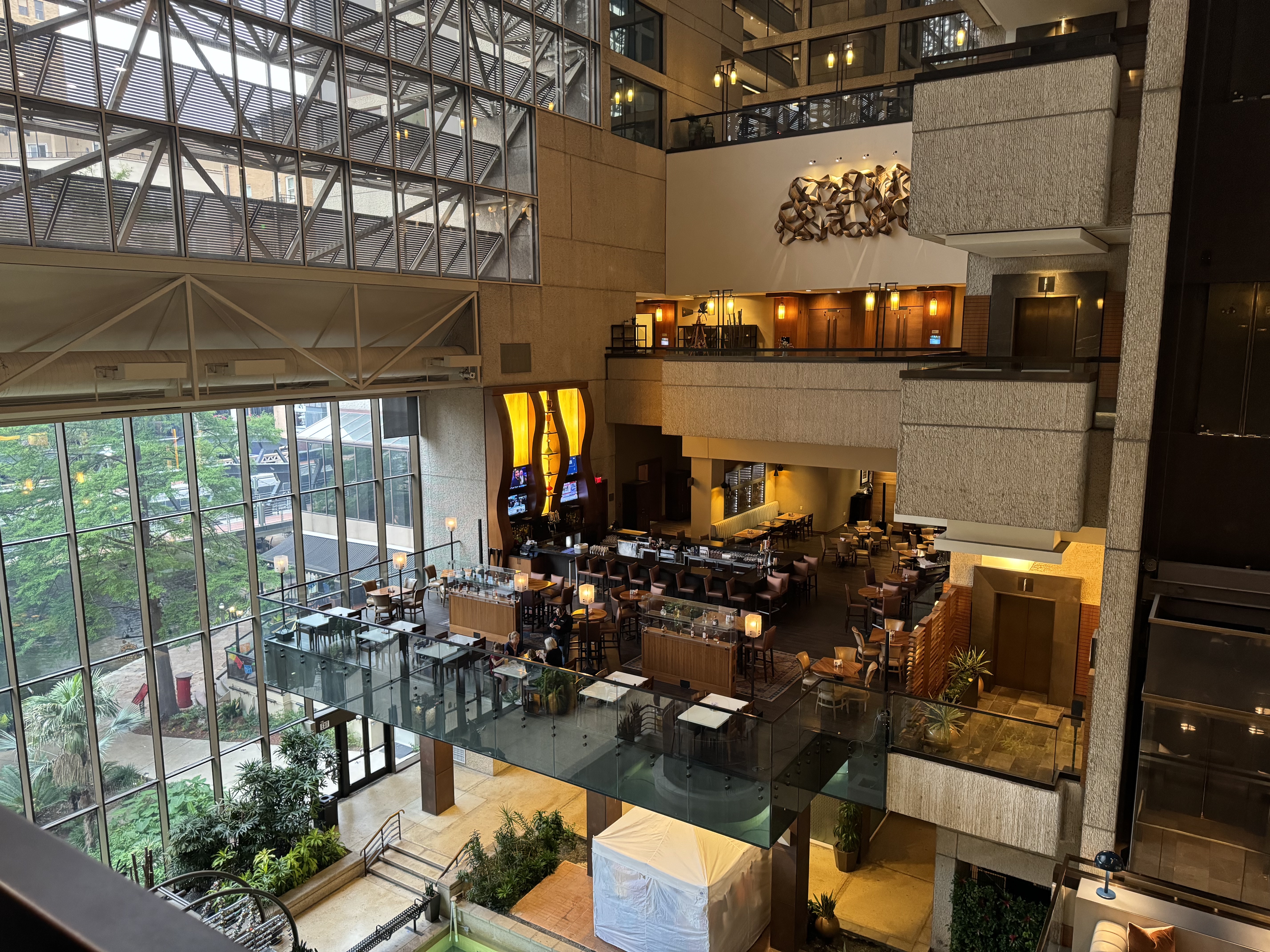 Hyatt Regency San Antonio Riverwalk overlooking ground floor Hyatt Regency San Antonio Riverwalk overlooking ground floor