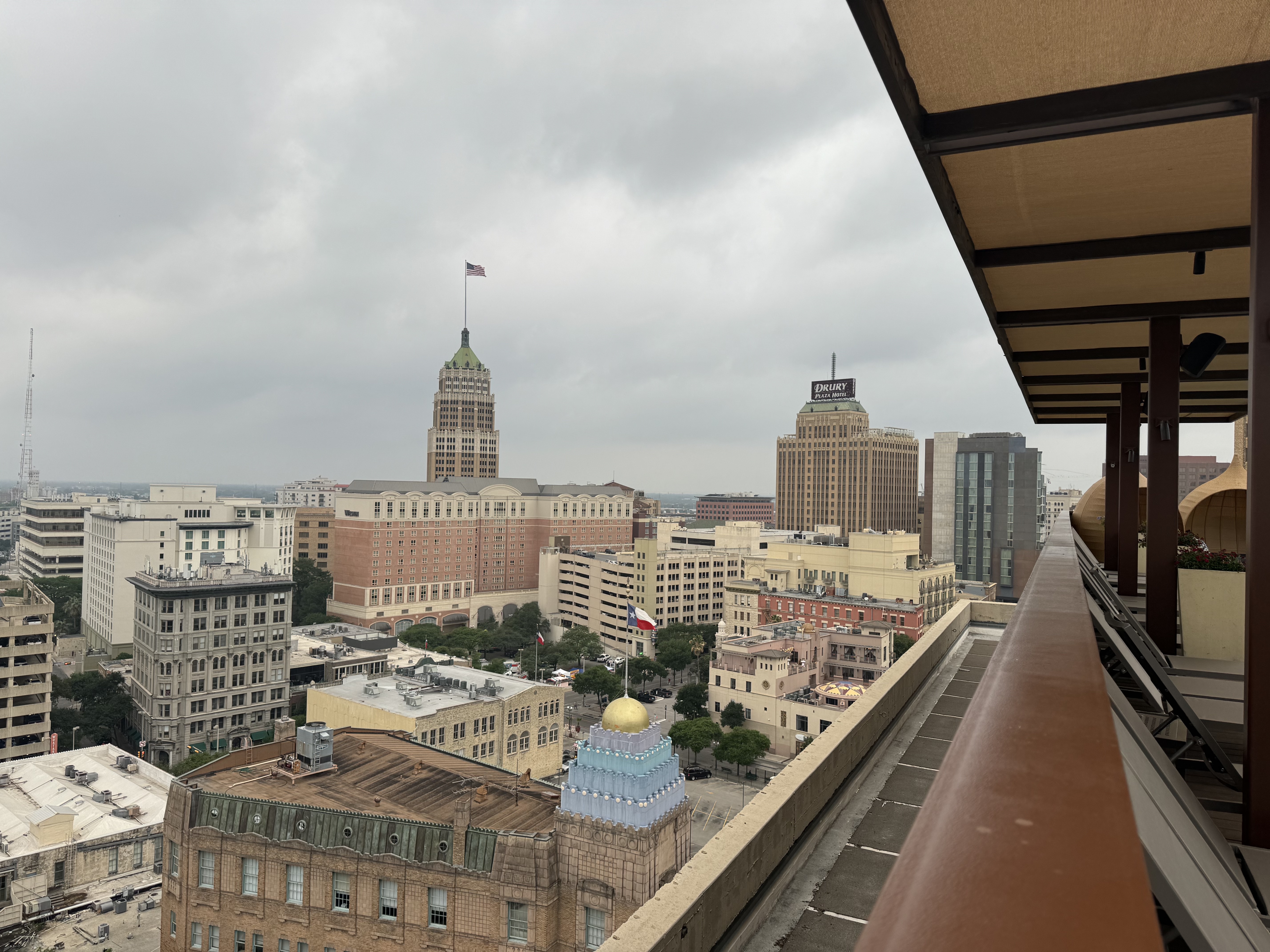 Hyatt Regency San Antonio Riverwalk view from rooftop pool Hyatt Regency San Antonio Riverwalk view from rooftop pool