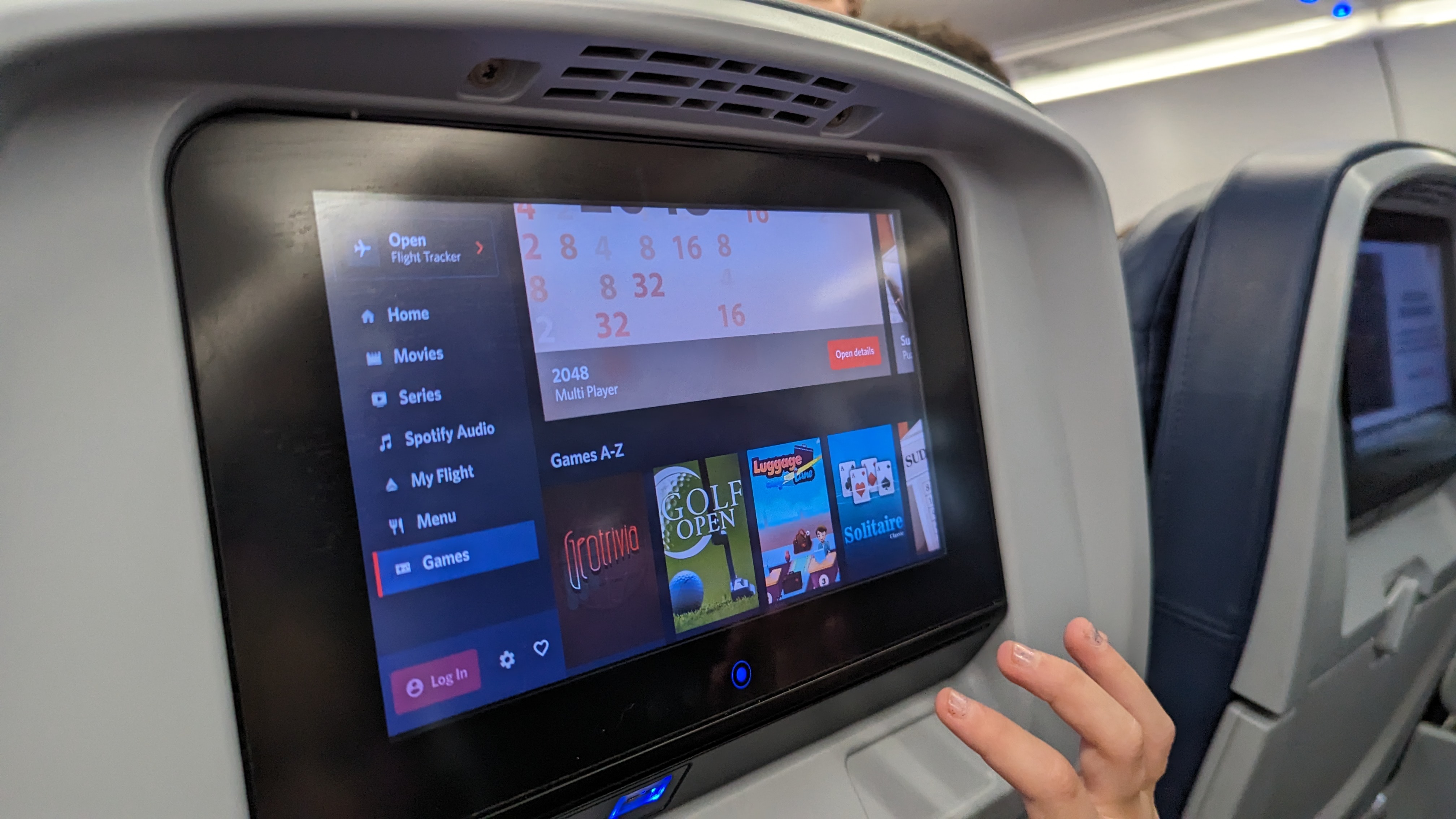 IAH to ATL Delta flight review IFE games