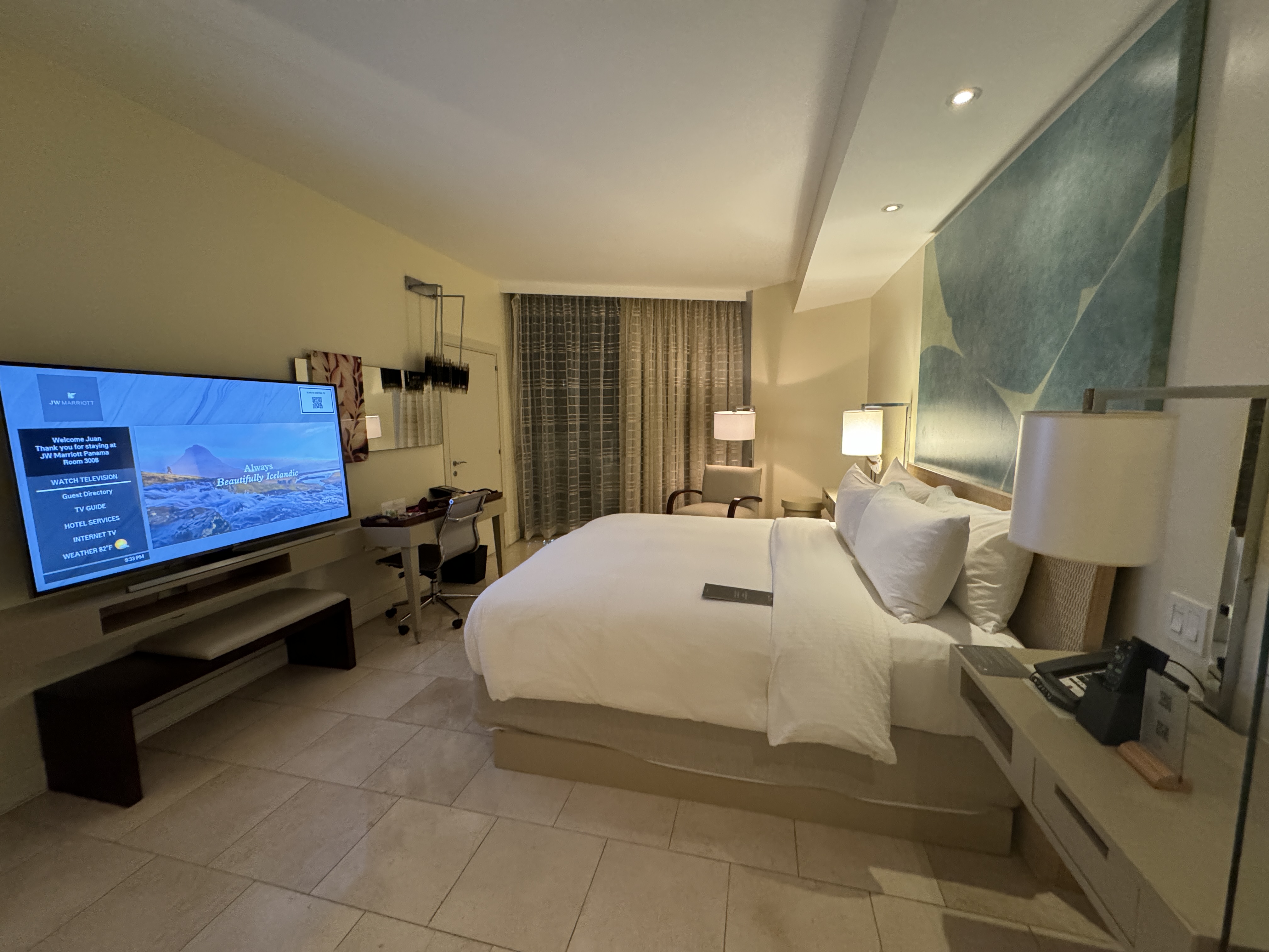 JW Marriott Panama Bedroom with TV JW Marriott Panama Bedroom with TV
