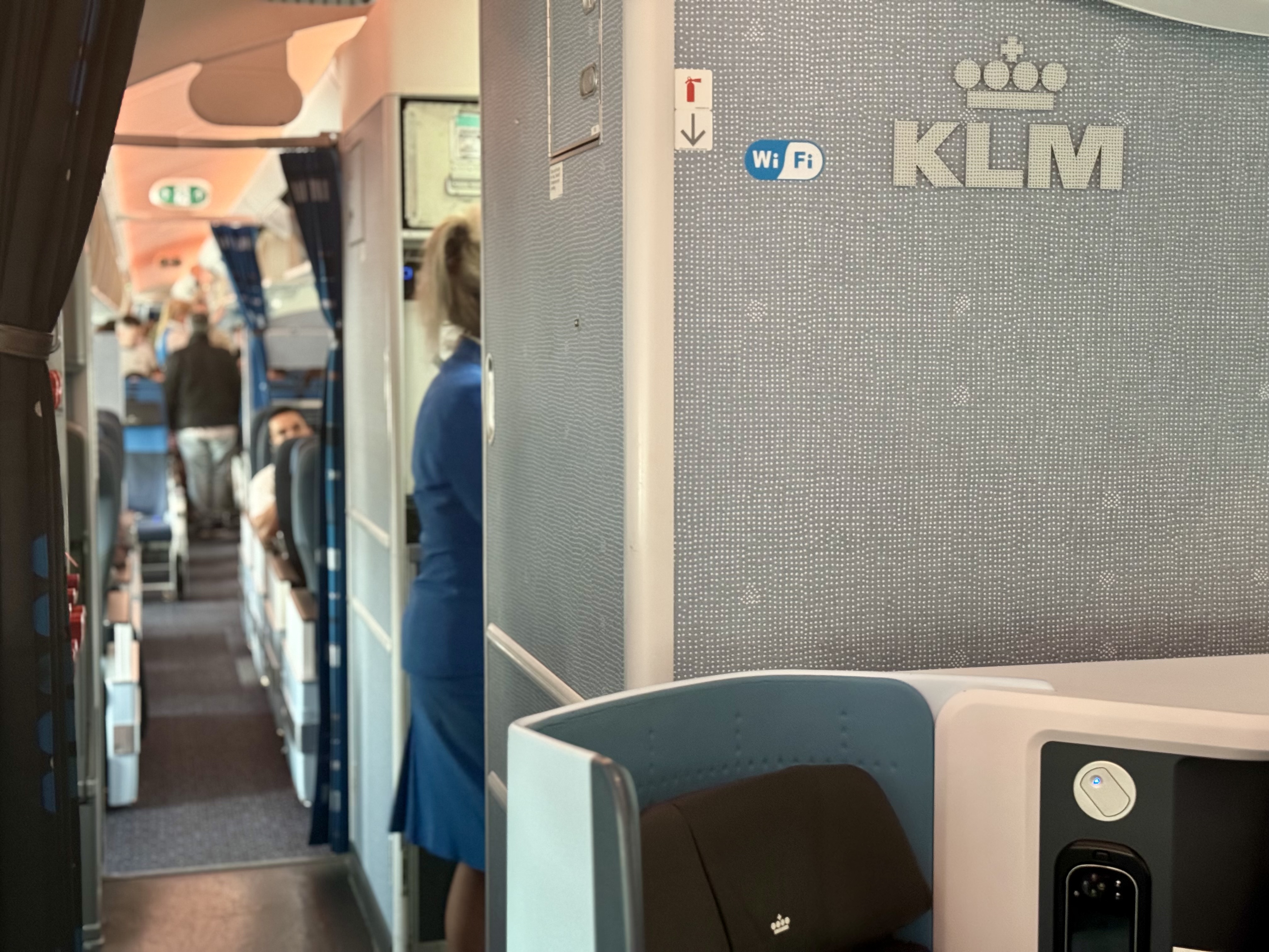 KLM Boeing 78X Business Class cabin KLM Boeing 78X Business Class cabin