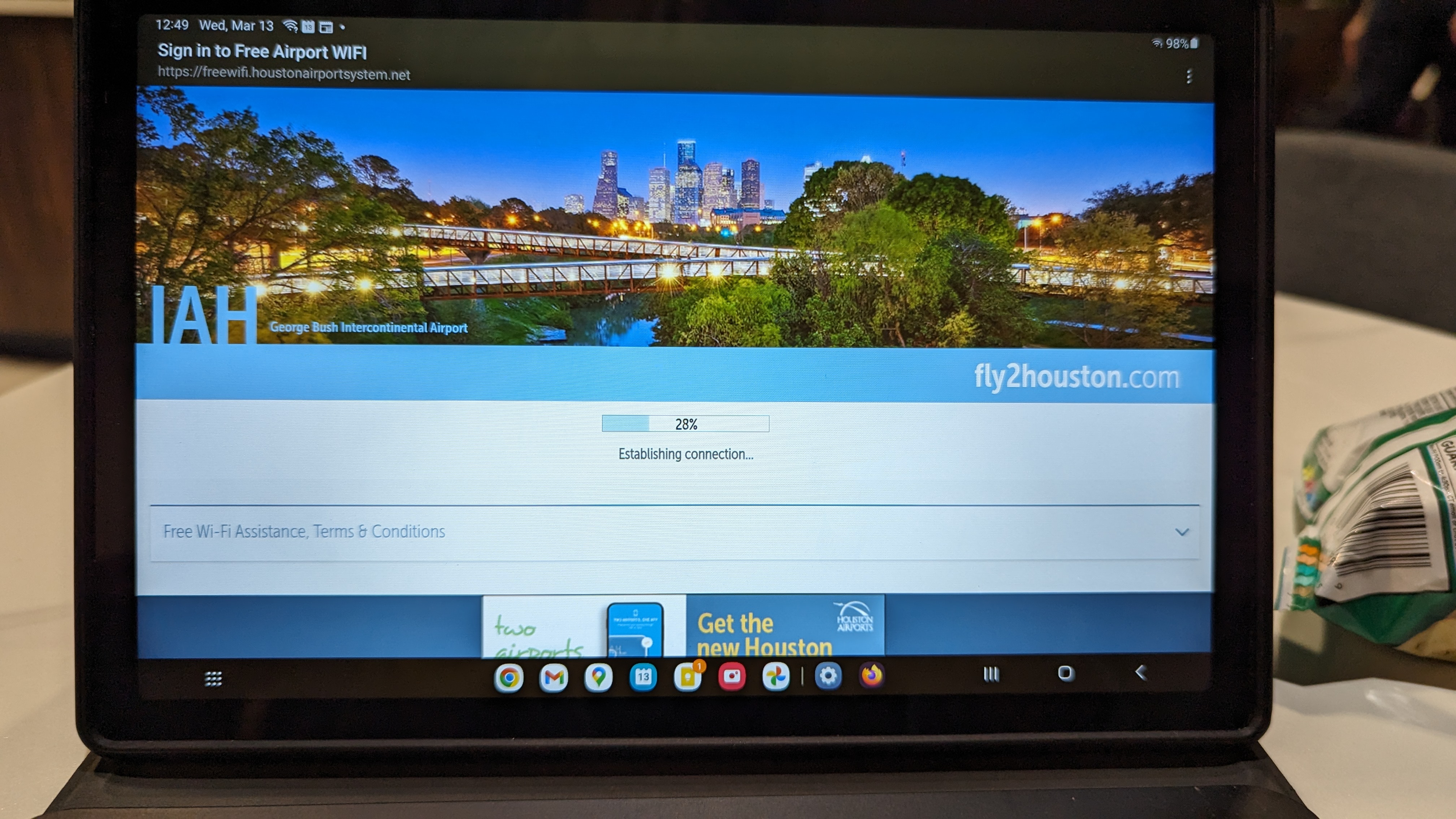 KLM Crown Lounge IAH airport Wi Fi