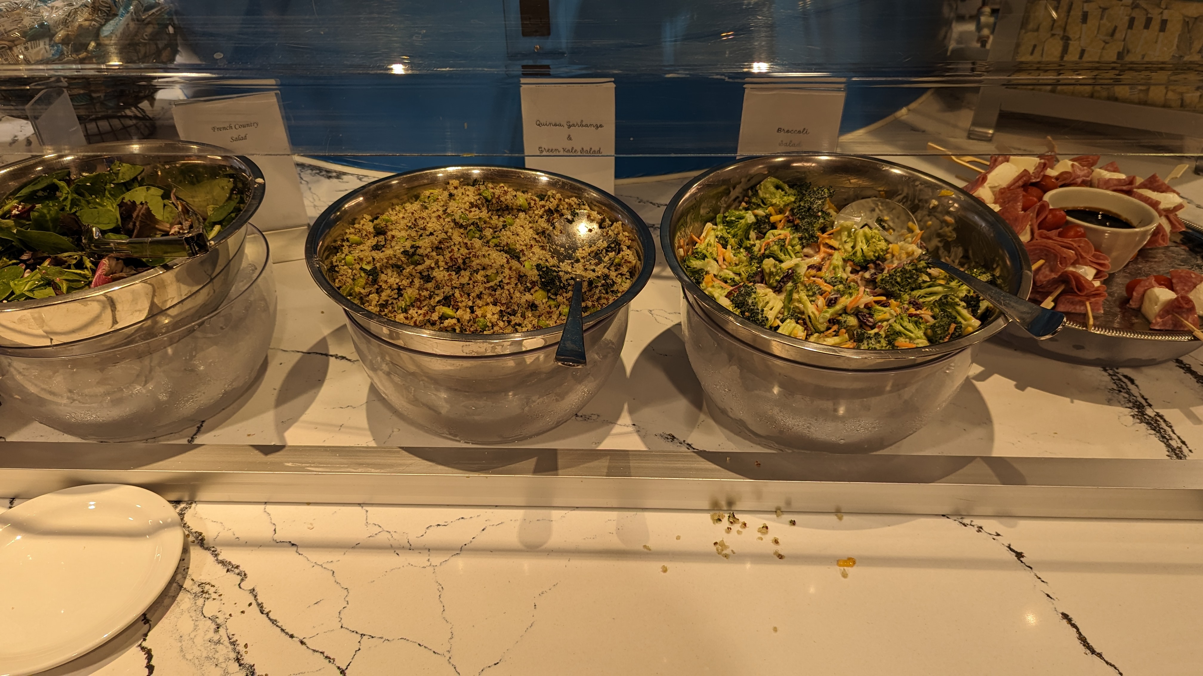 KLM Crown Lounge IAH buffet cold