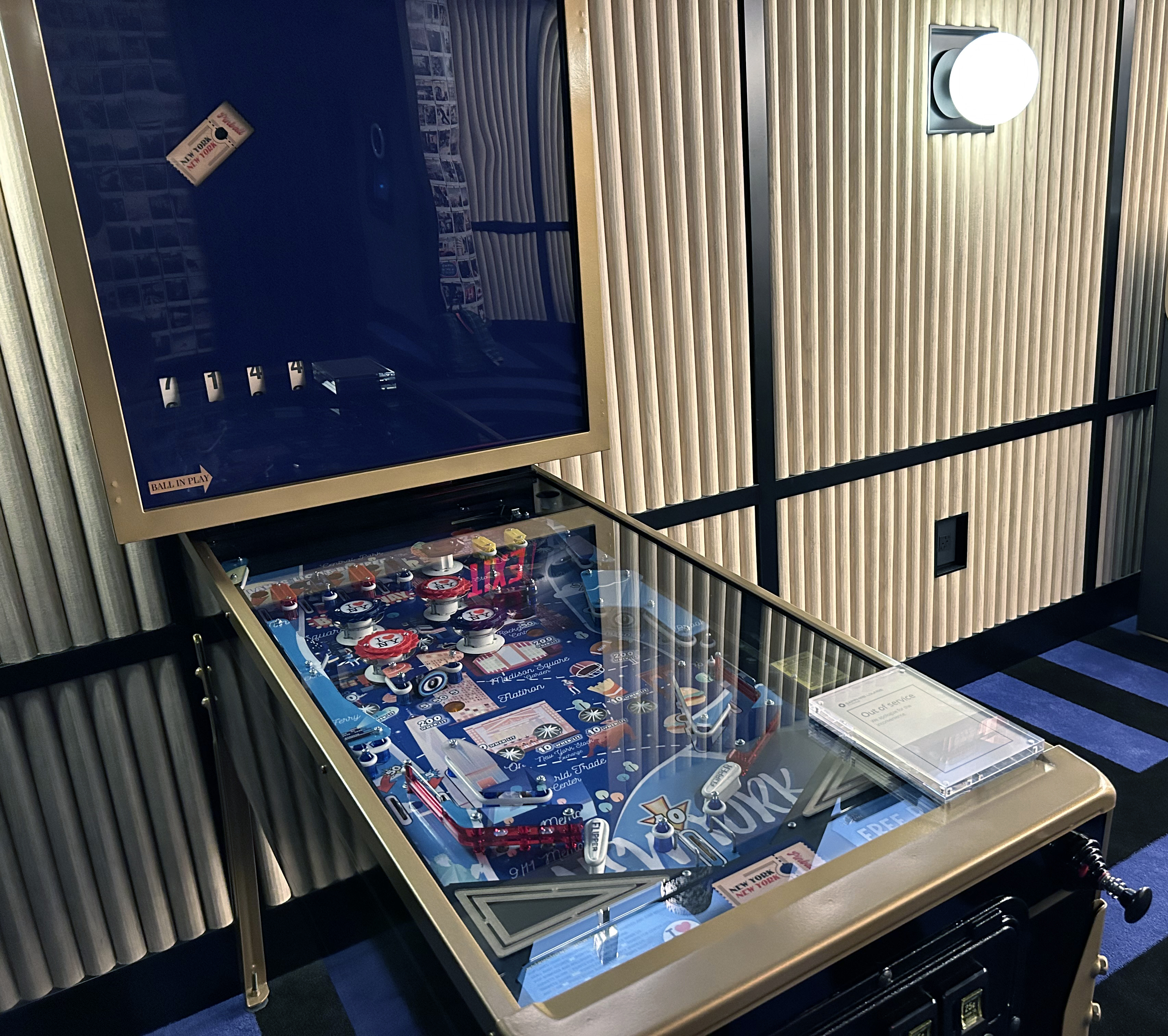 LGA Sapphire Lounge pinball