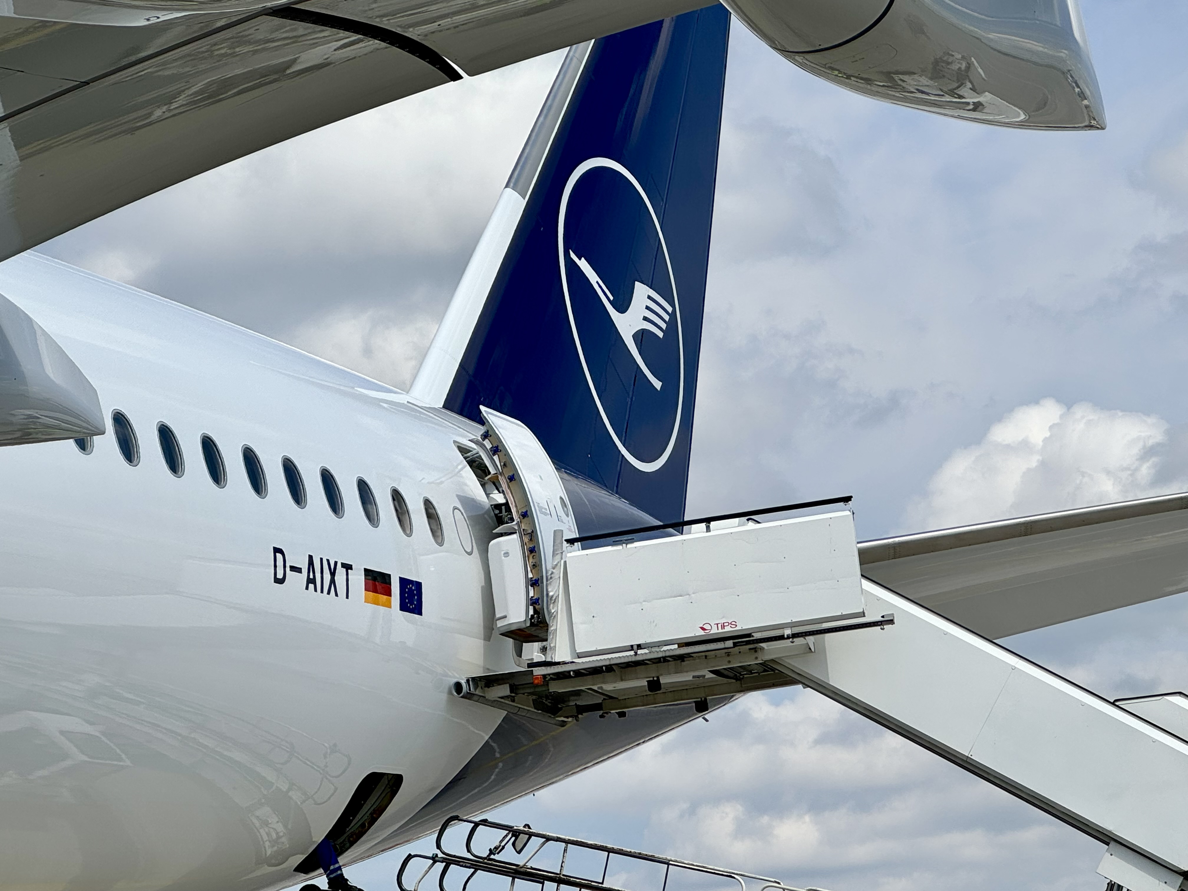 Lufthansa Allegris first flight 17 Lufthansa Allegris first flight - stairs up to plane