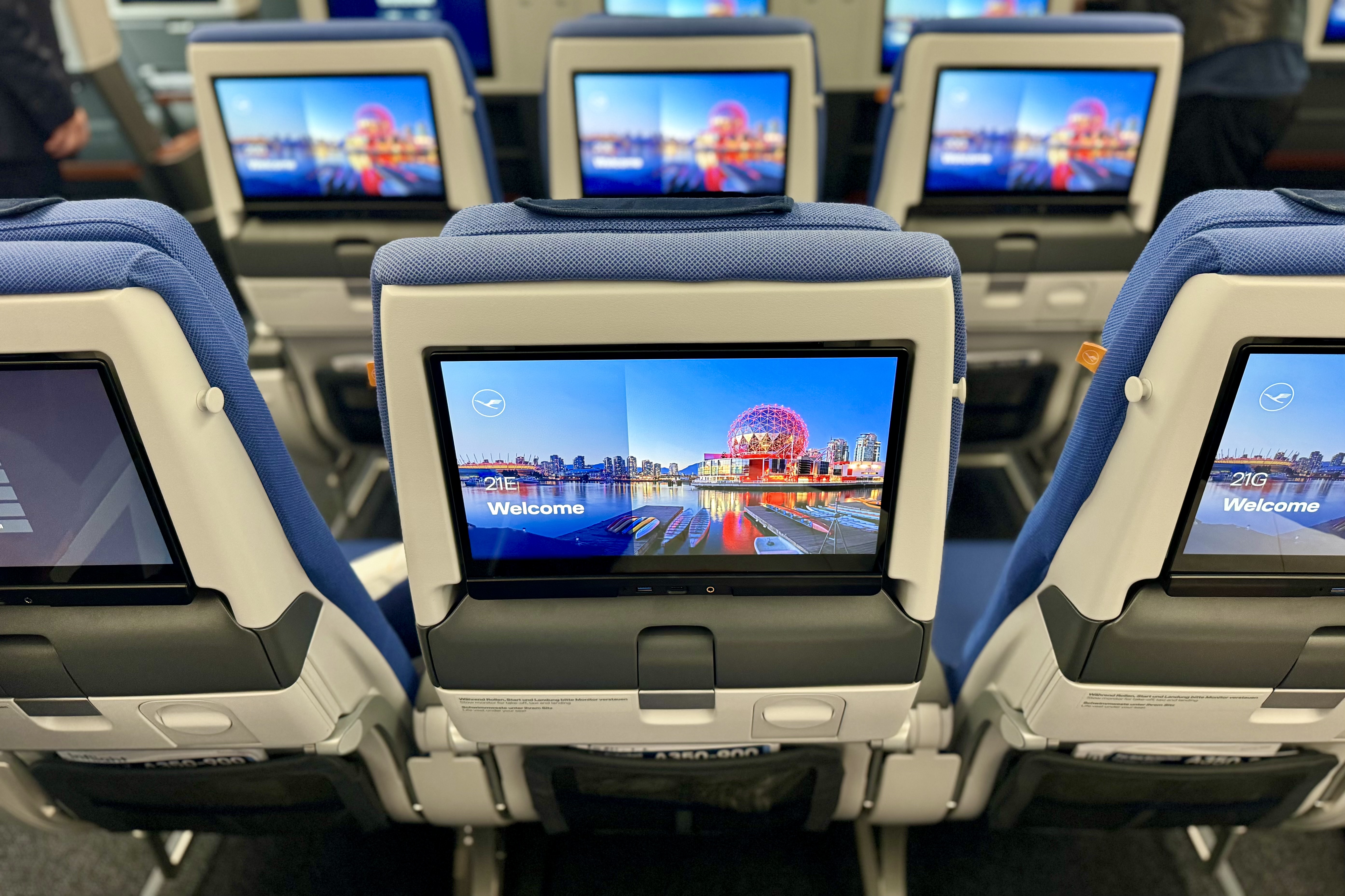 Lufthansa IFE screen Lufthansa IFE screen