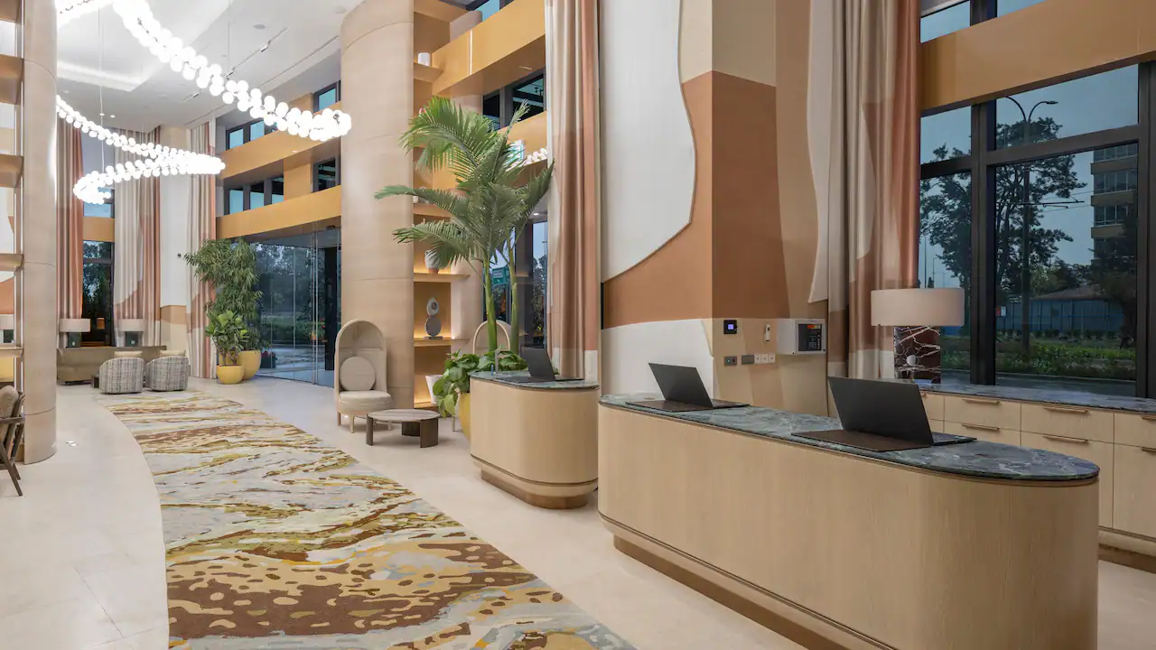 Massive lobby at the Hyatt Regency Izmir IstinyePark