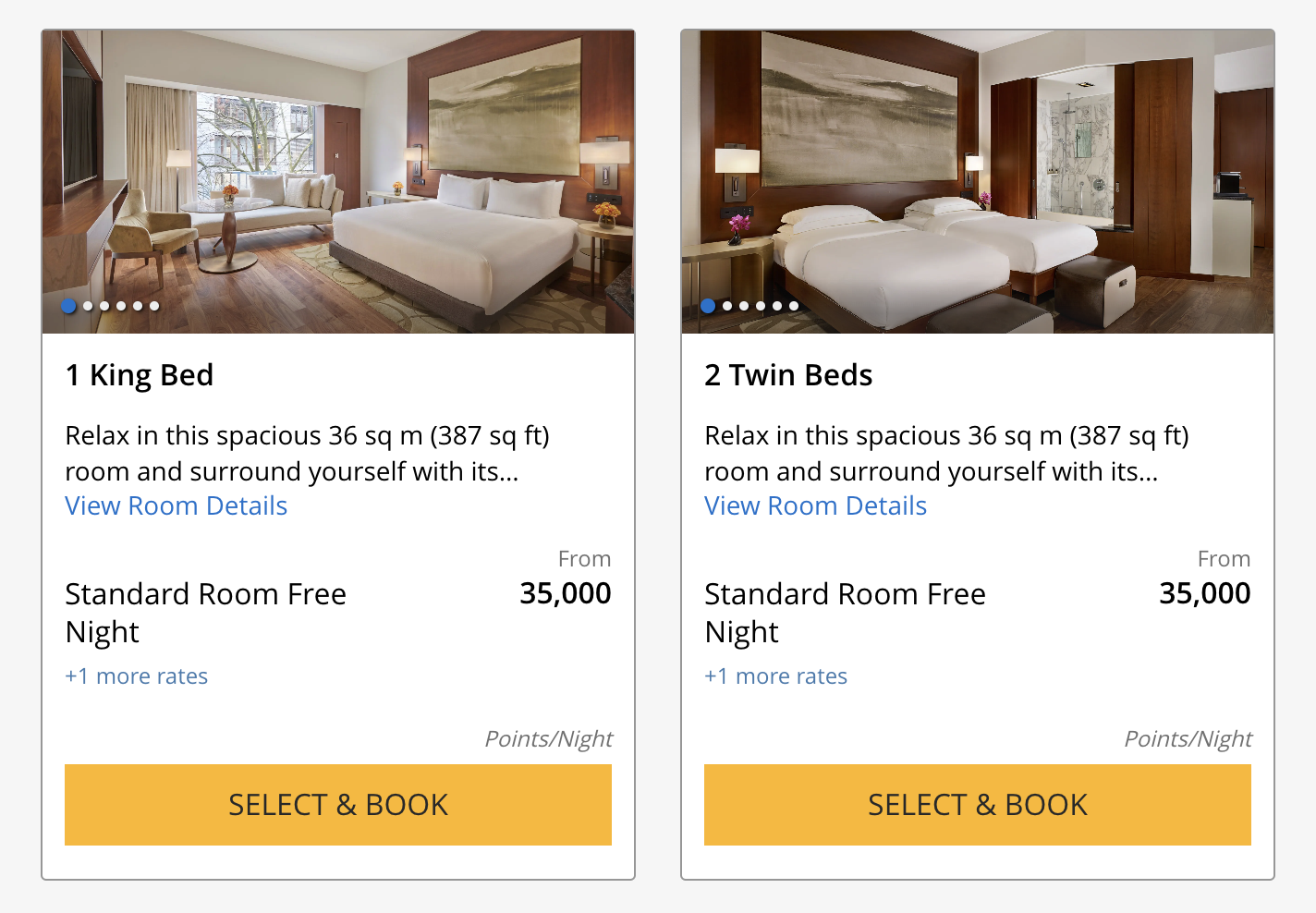 Park Hyatt Zurich cost in points