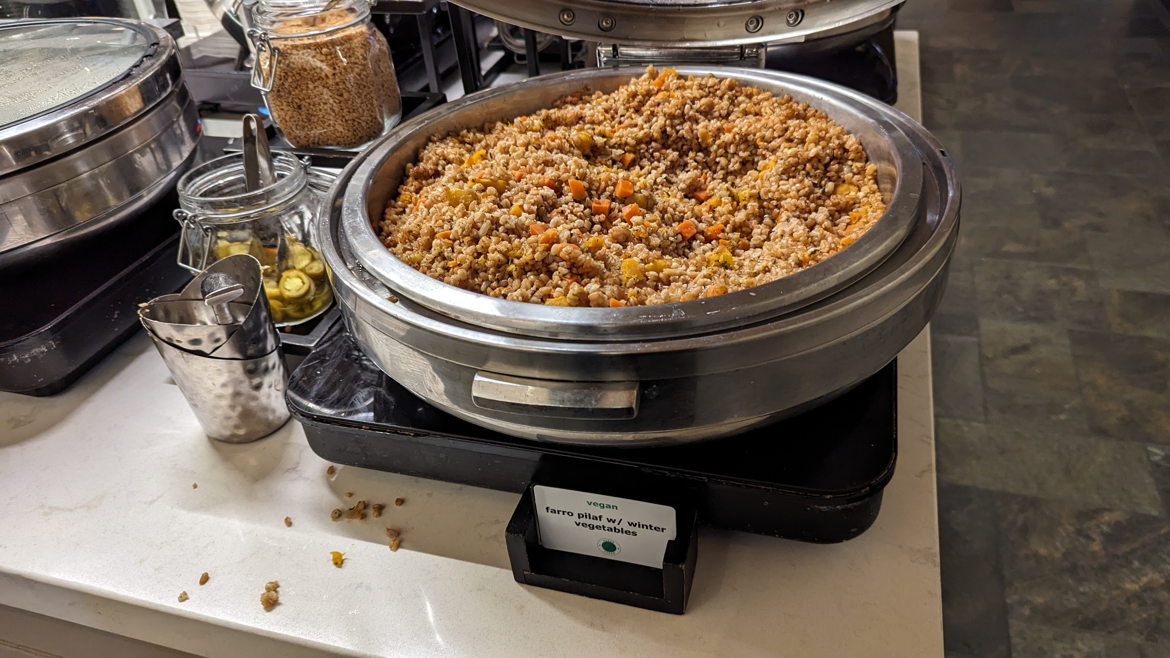 Concourse C Delta Sky Club at Hartsfield Jackson Atlanta International Airport food hot dish