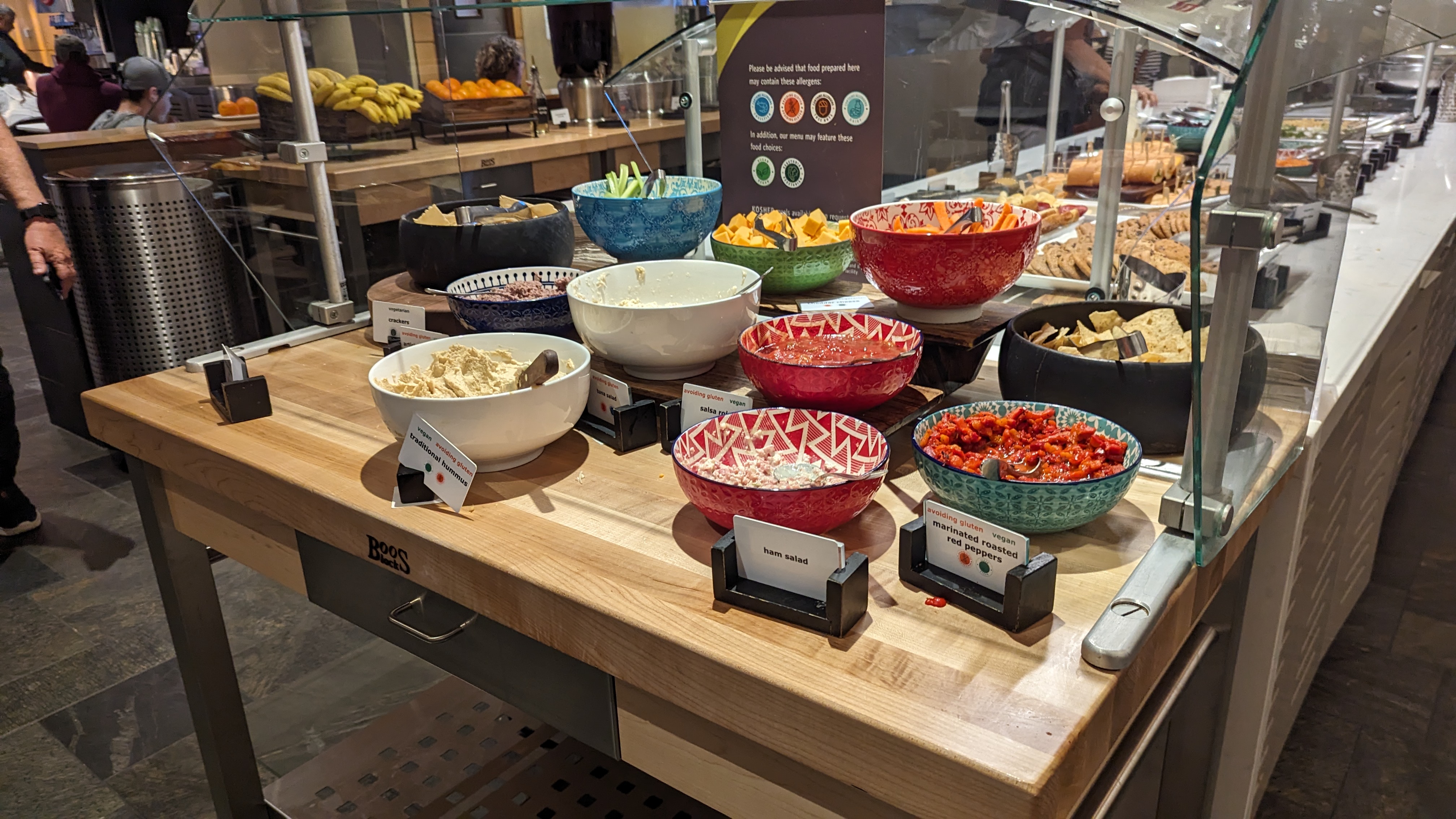 Concourse C Delta Sky Club at Hartsfield Jackson Atlanta International Airport food hummus bar