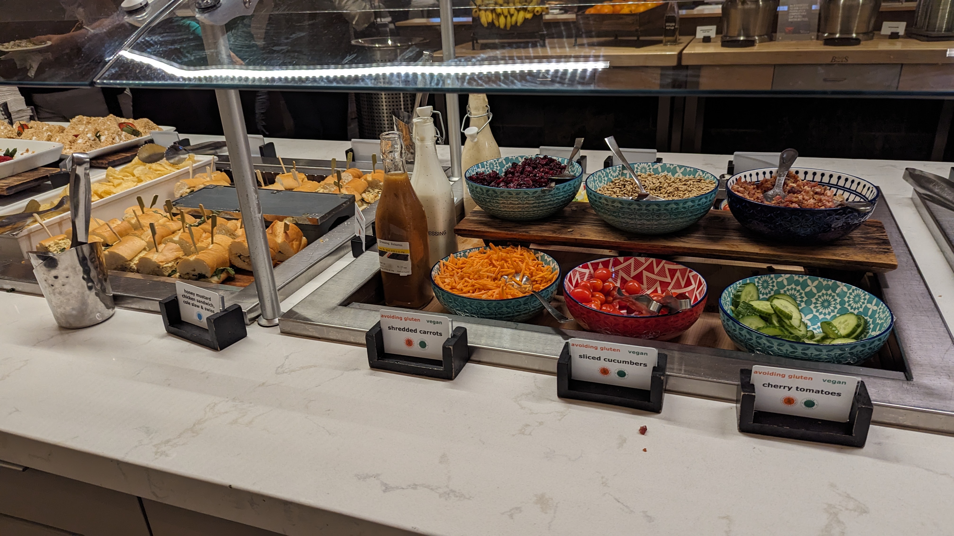 Concourse C Delta Sky Club at Hartsfield Jackson Atlanta International Airport food salad bar